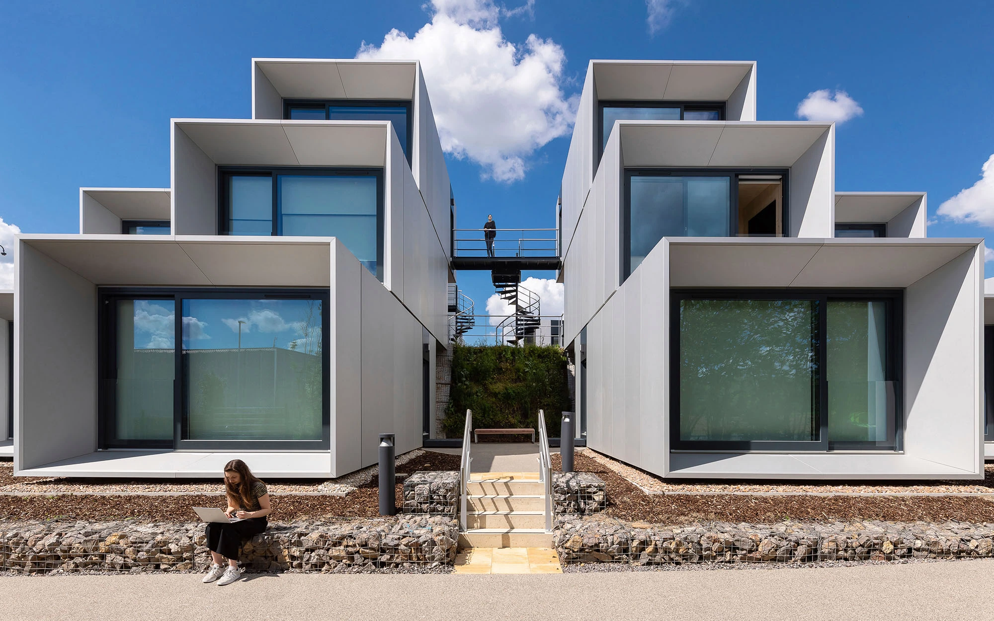 exterior dyson undergraduate village housing pods