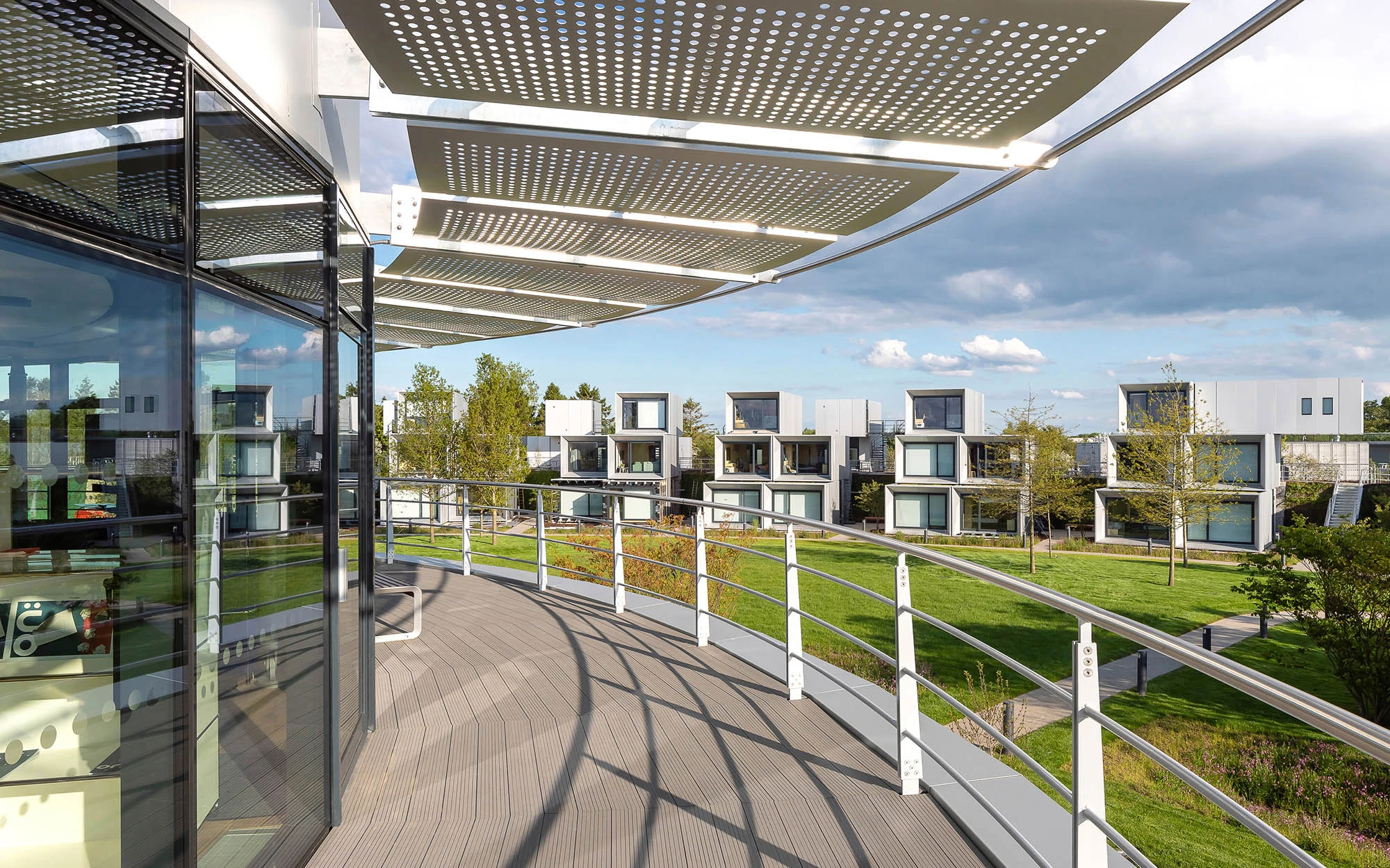 exterior dyson undergraduate village housing pods