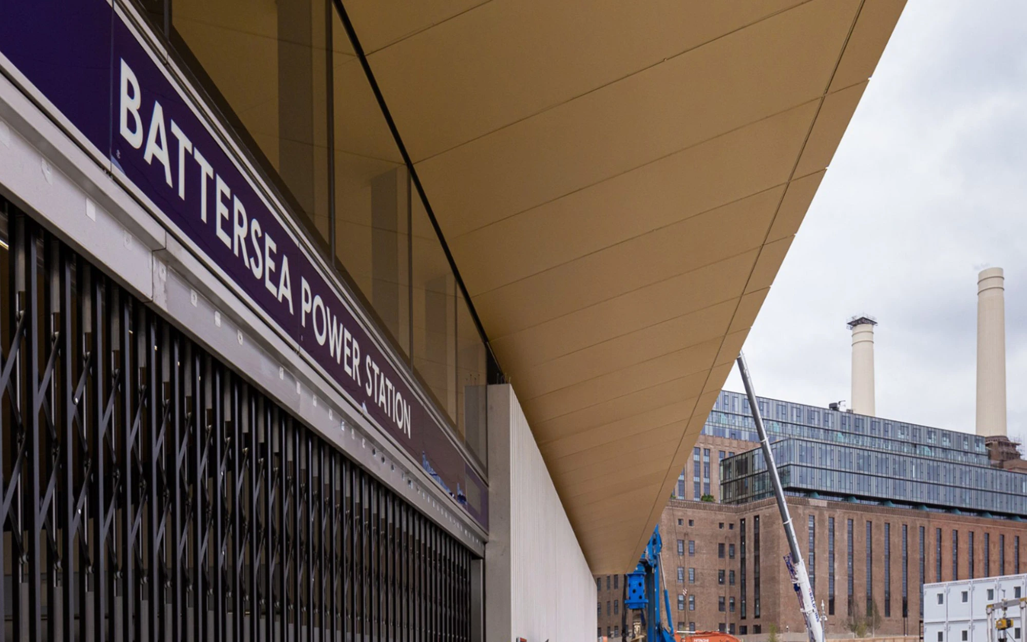 exterior of battersea power tfl station