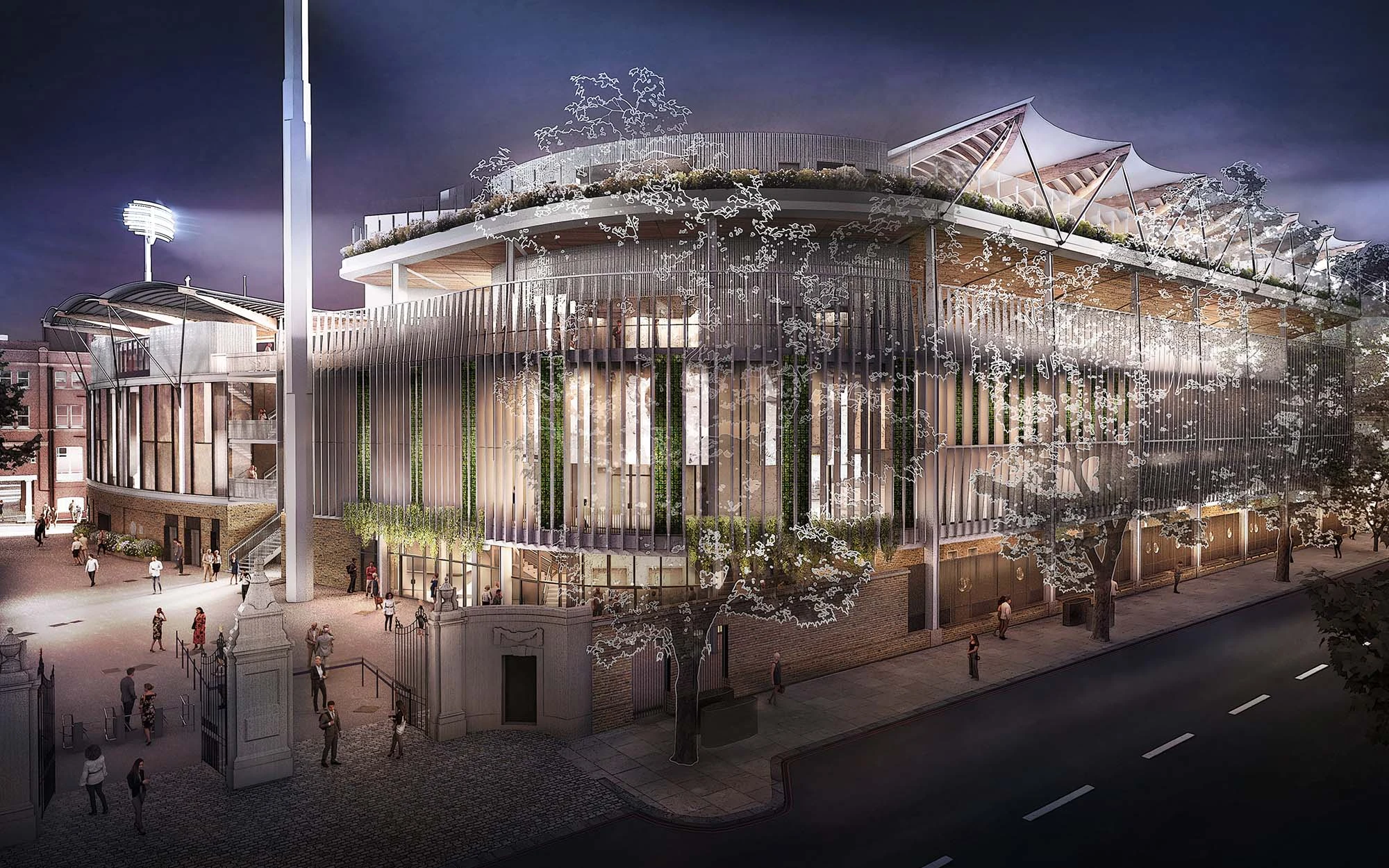 Render of Tavern and Allen Stands at Lord's Cricket Grounds