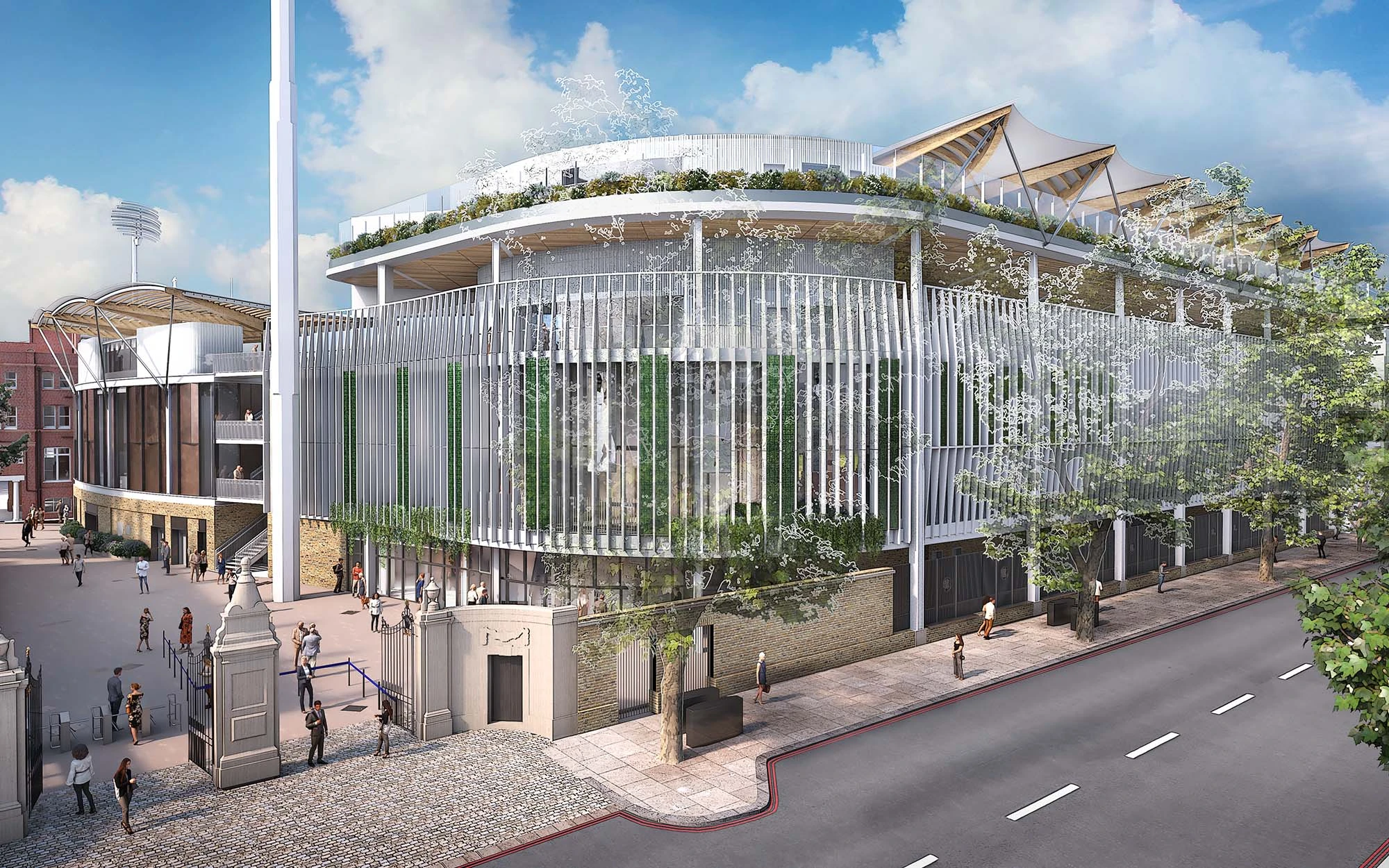 Render of Tavern and Allen Stands at Lord's Cricket Grounds