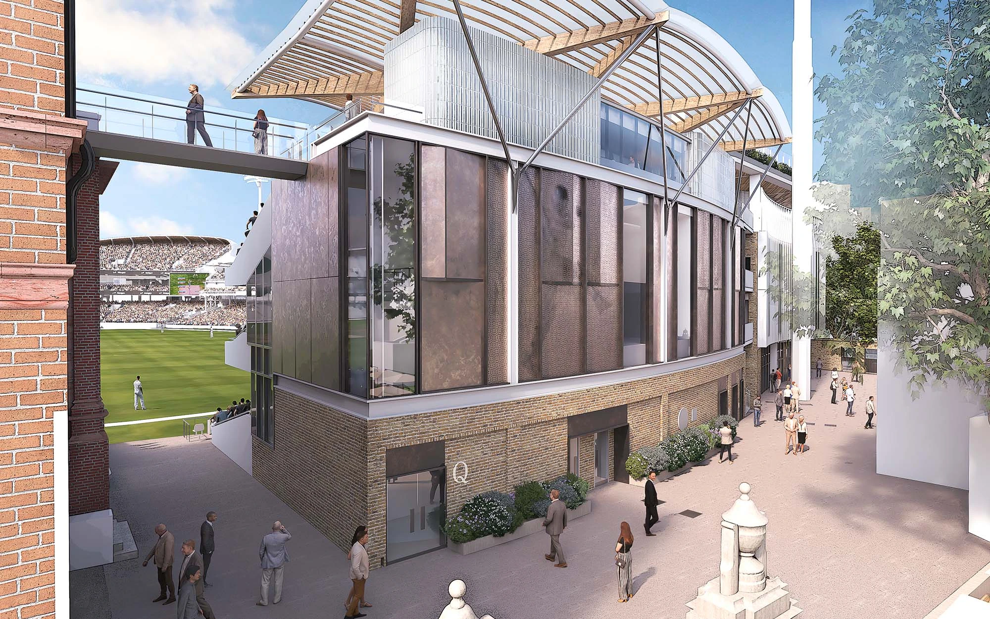 Render of Tavern and Allen Stands at Lord's Cricket Grounds