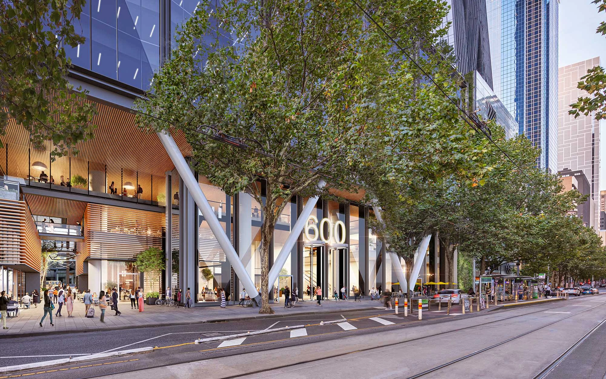 render of 600 collins  entrance