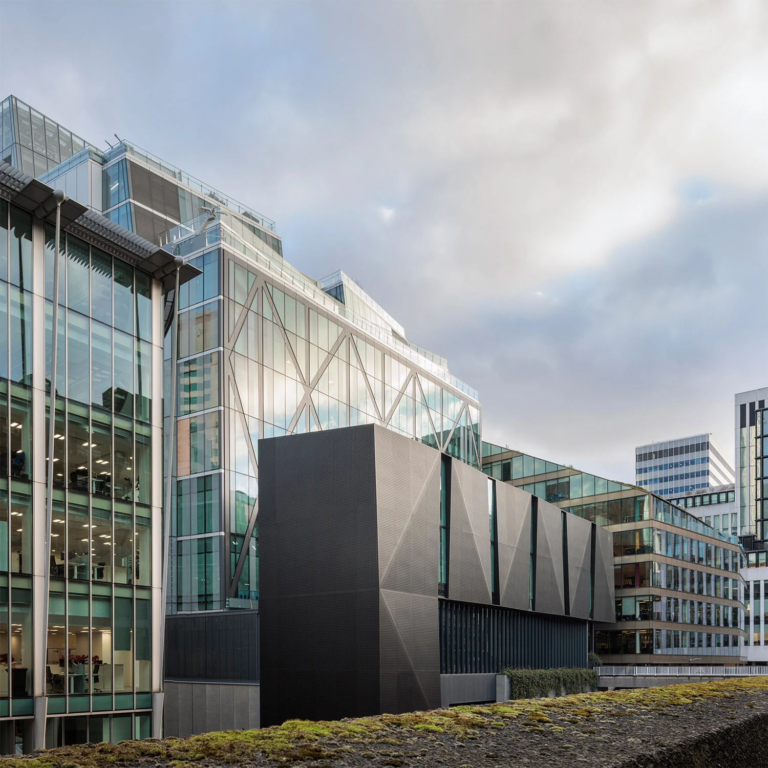 View from the Barbican of Deutsche Bank's new headquarter