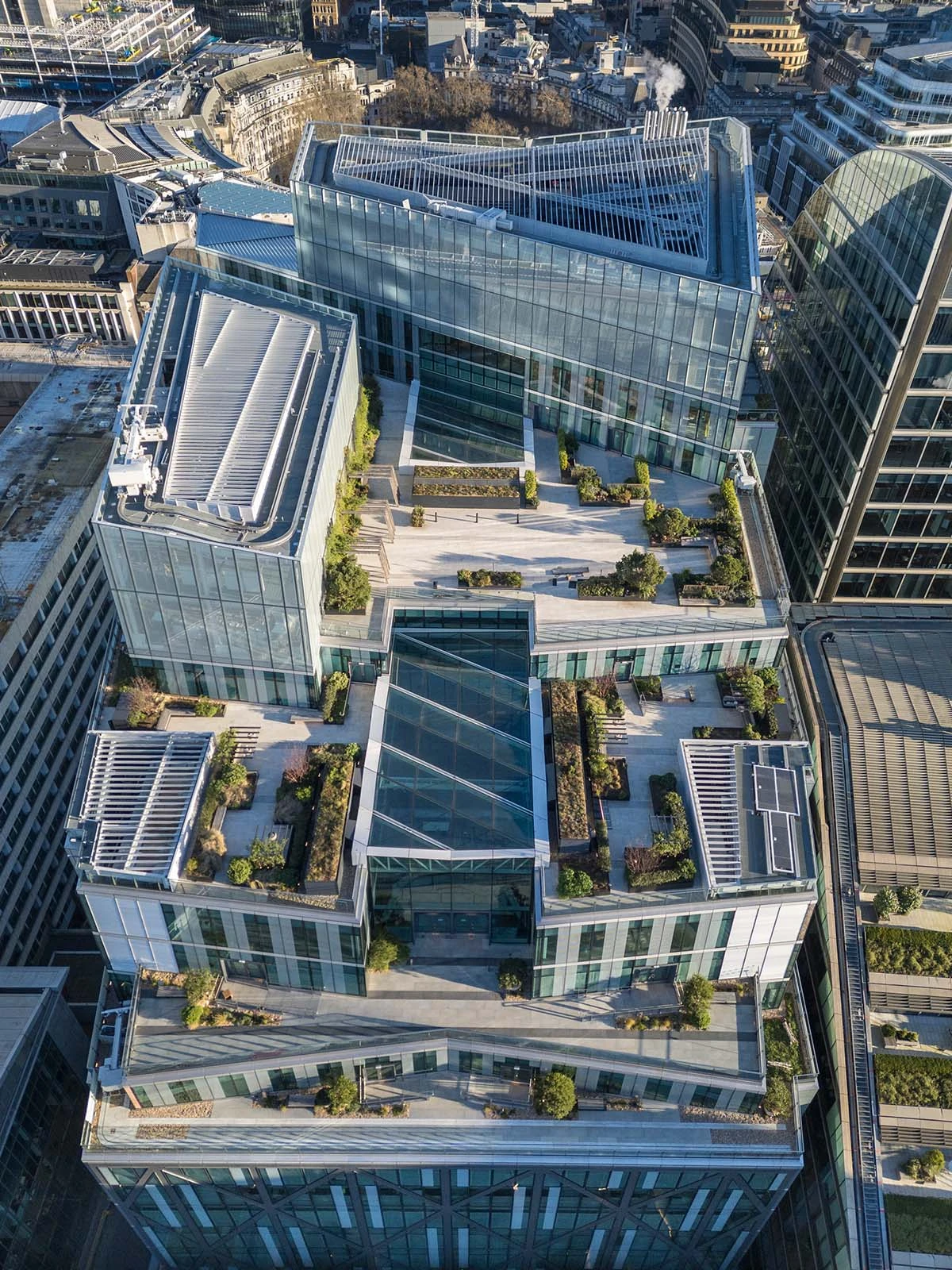 Aerial view of Deutsche Bank's new headquarters