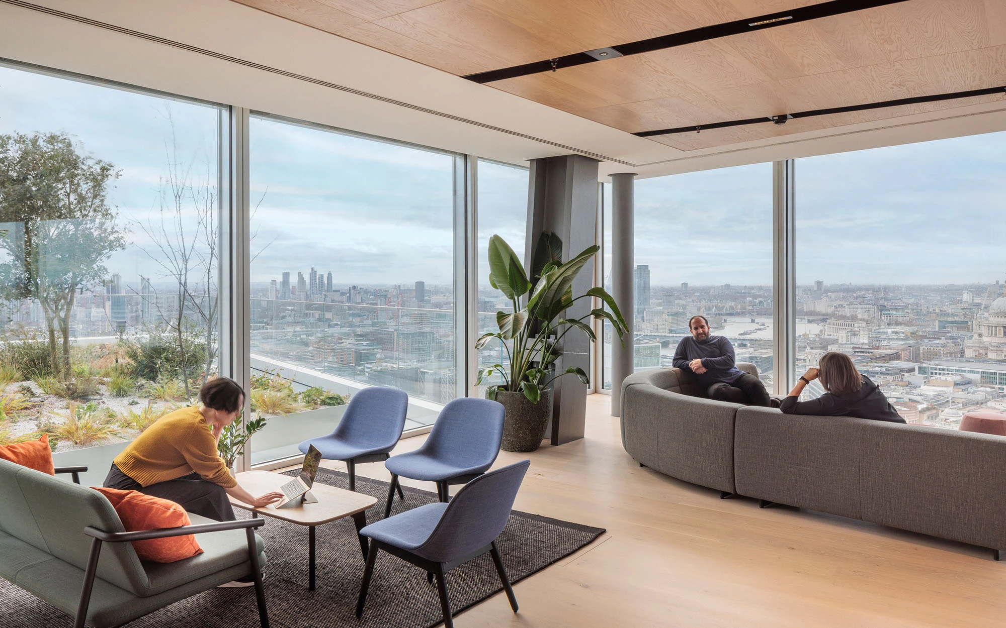 Level 26 breakout work space with people