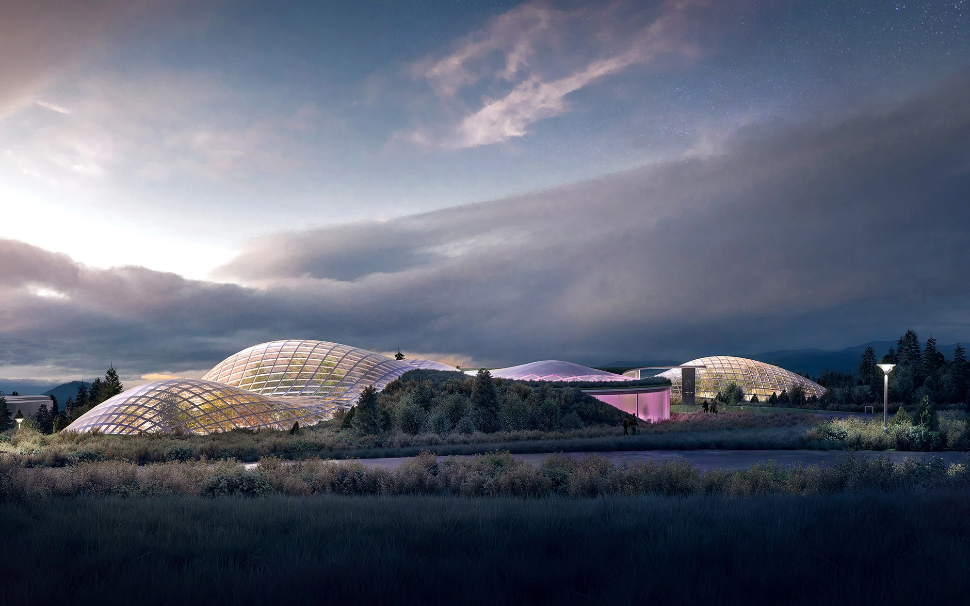 Render of Aldin Biodomes