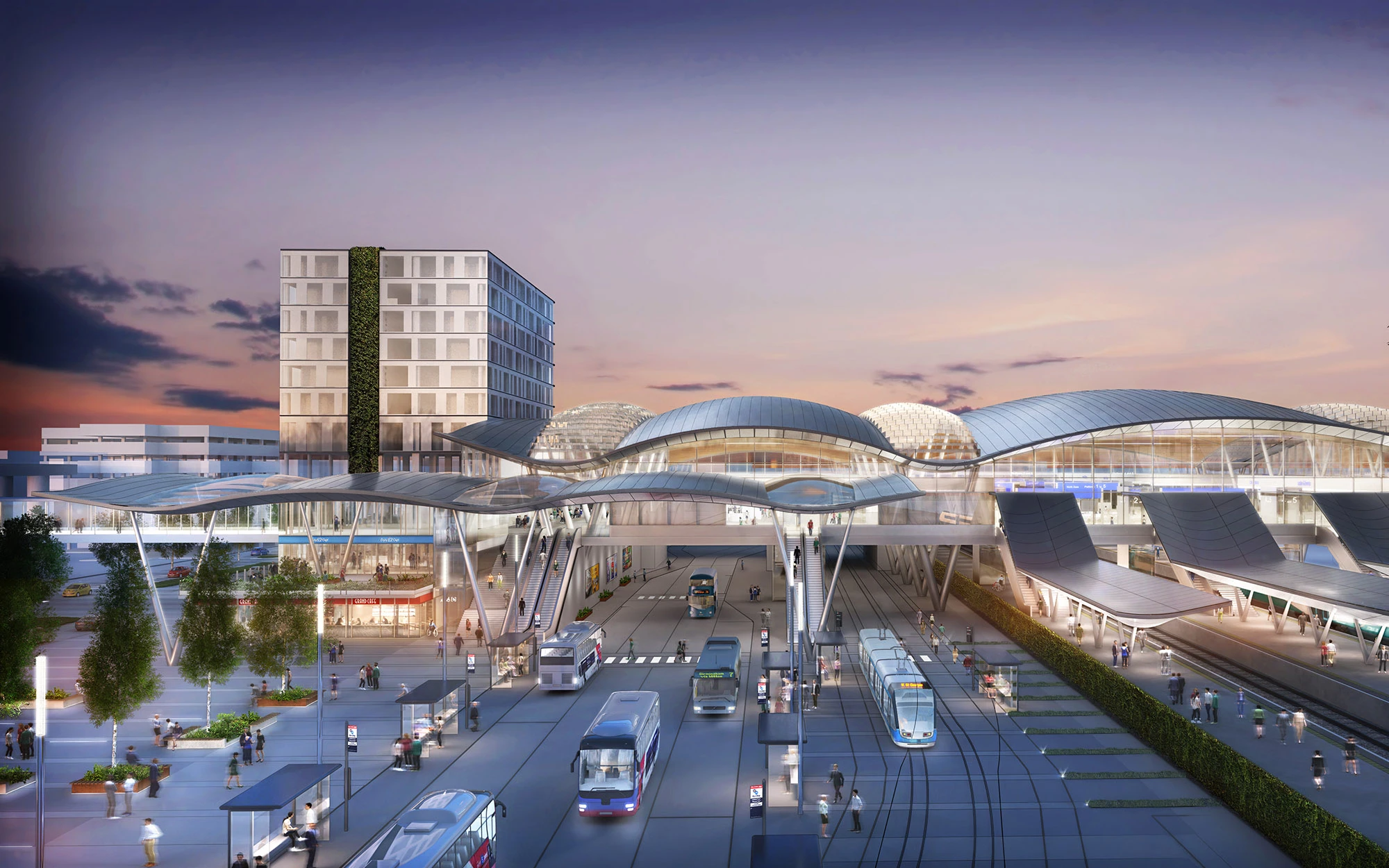 Render of Birmingham International Station