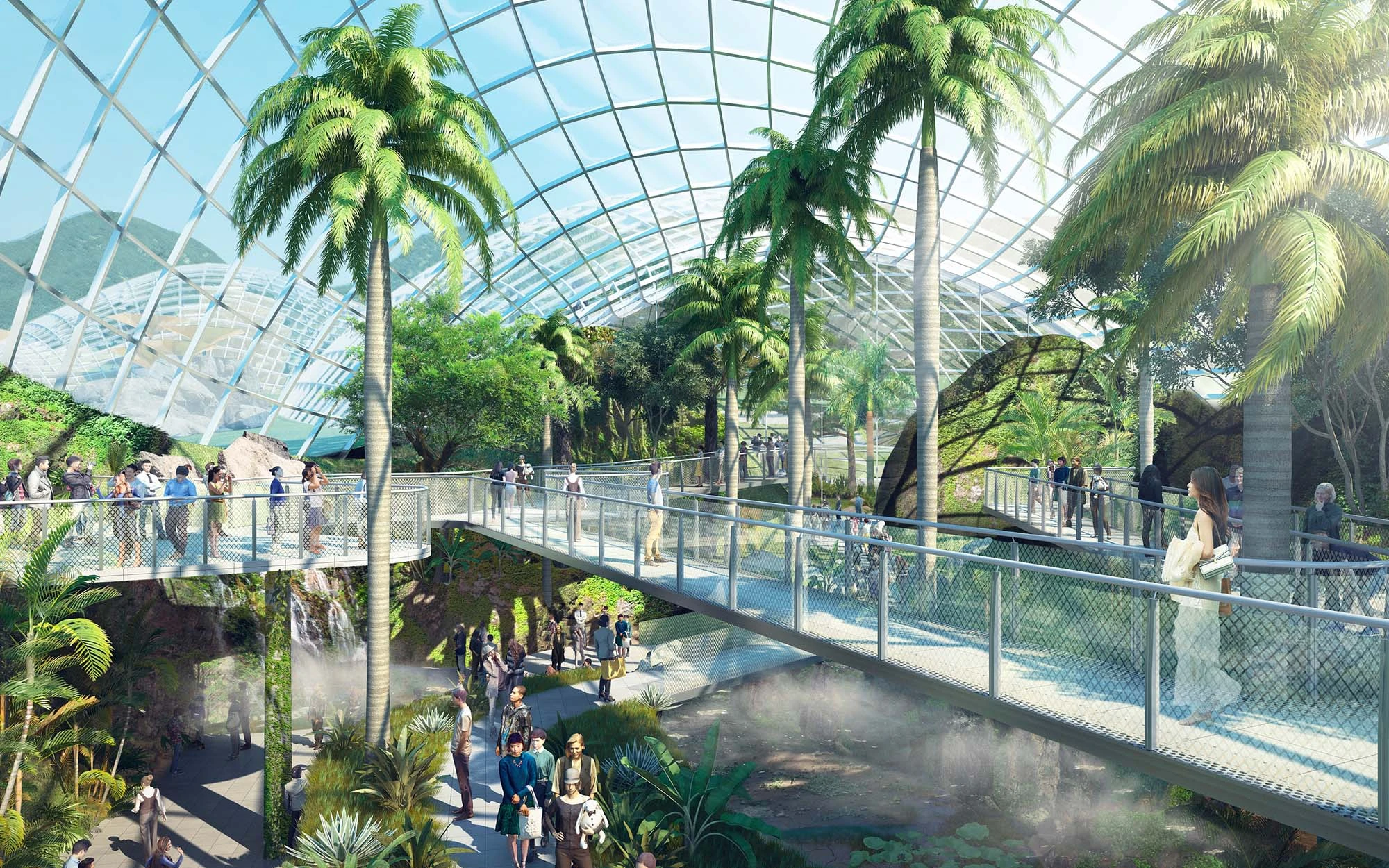 Interior render of China National Botanical Gardens