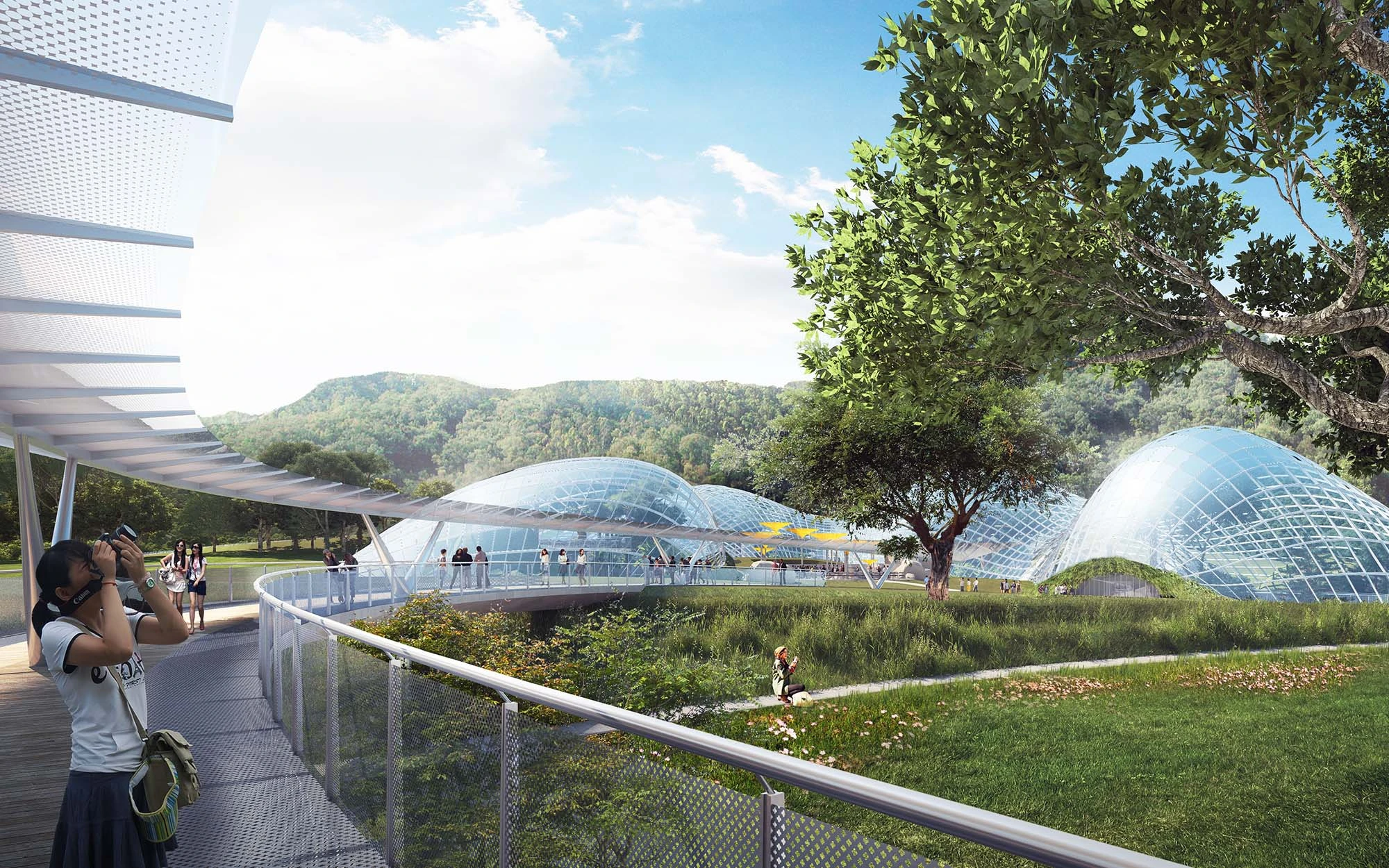 Exterior render of China National Botanical Gardens