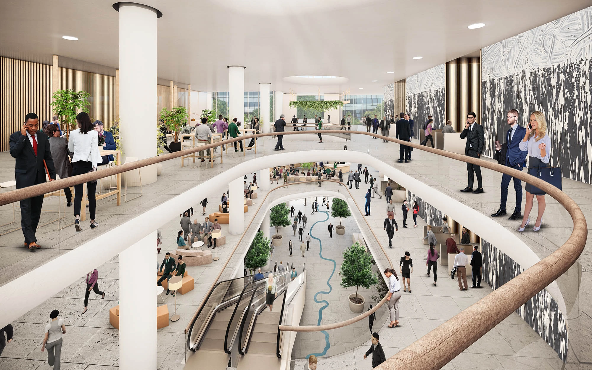 Interior render of Citi Bank HQ