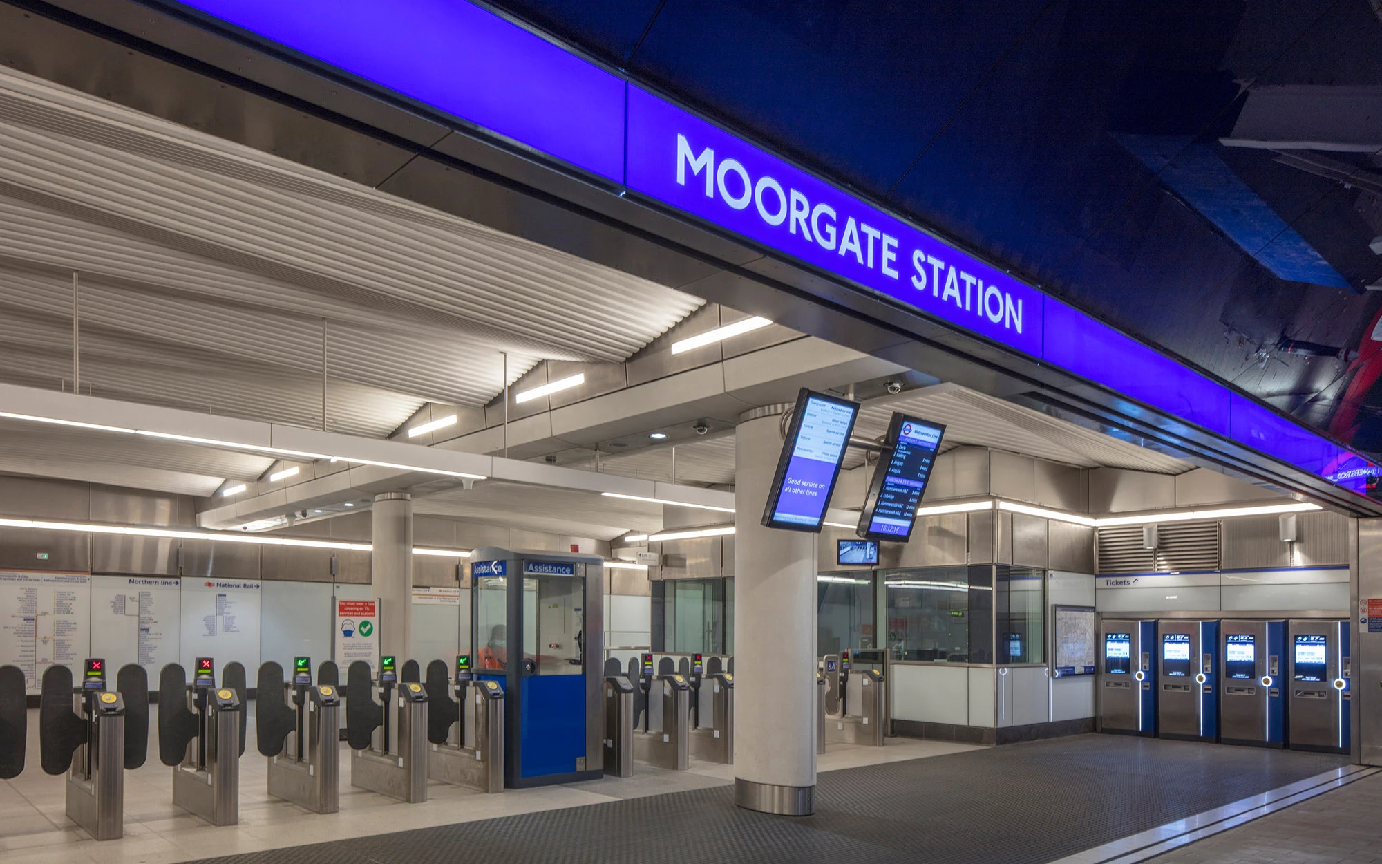Moorgate Station Entrance Elizabeth Line