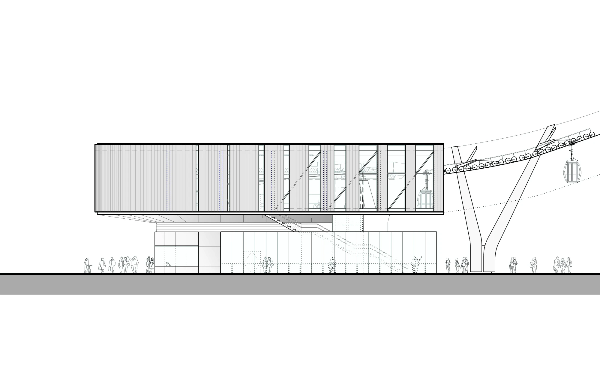 Diagram of Emirates Air Lines Cable Cars