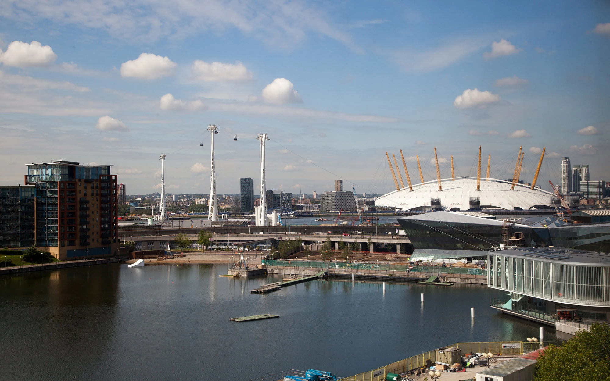 Emirates Air Lines Cable Cars in docklands context
