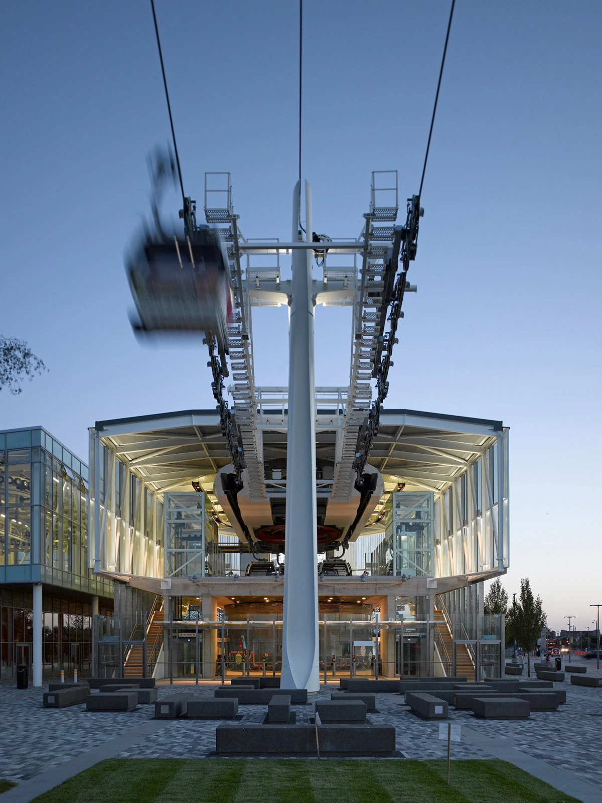 Emirates Air Lines Cable Cars in motion