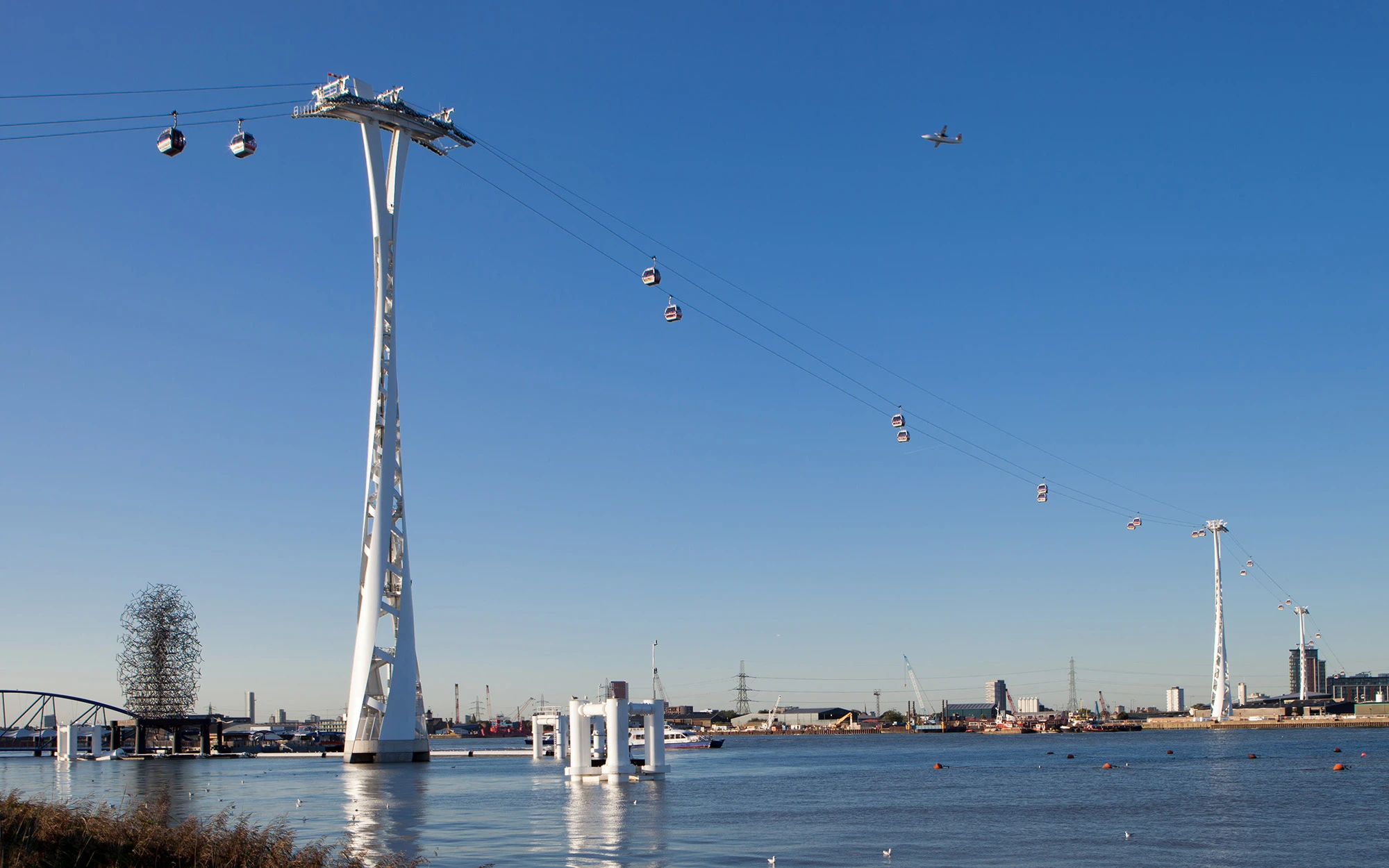 Emirates Air Lines Cable Cars in docklands context