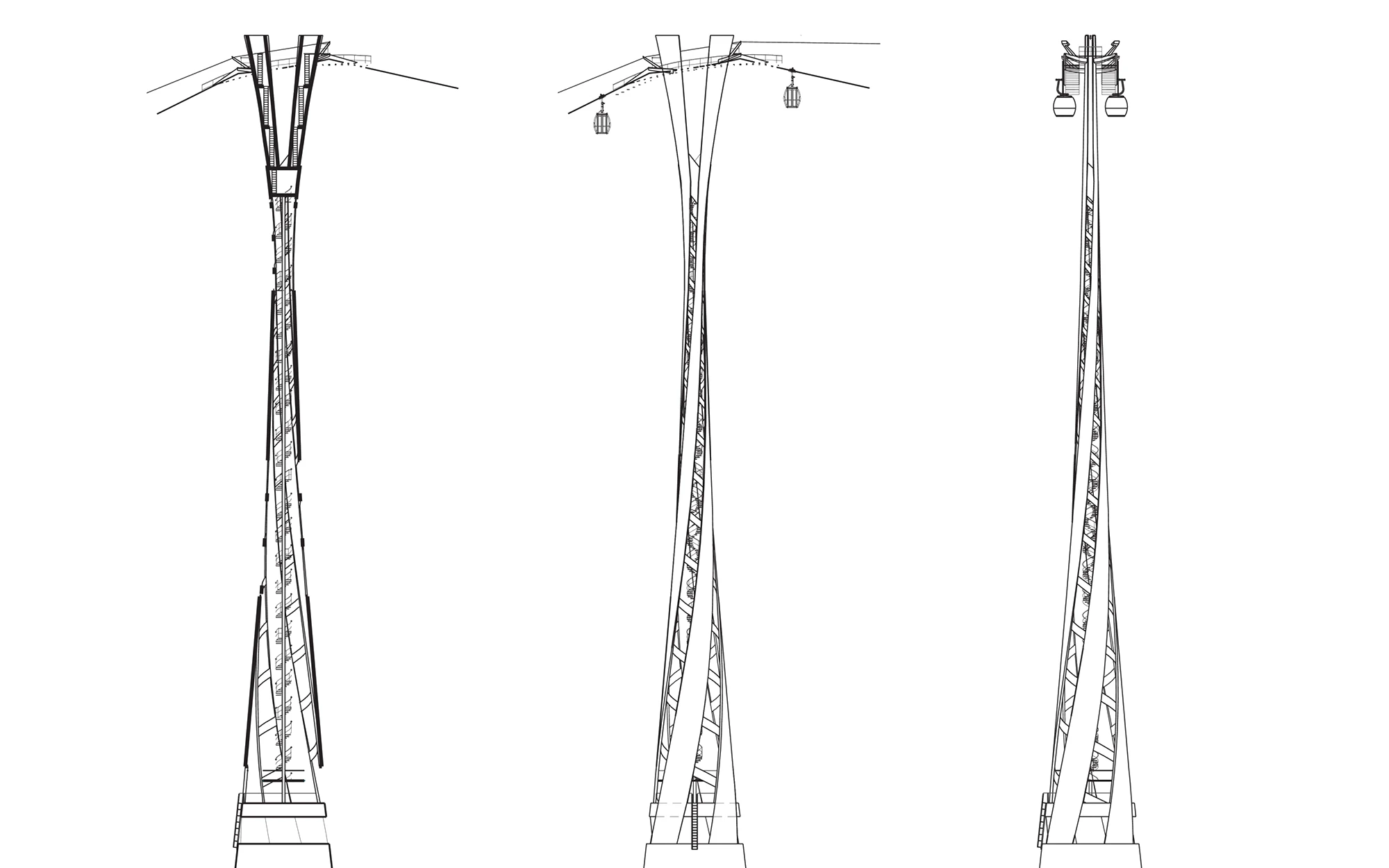 Sketch of Emirates Air Lines Cable Cars