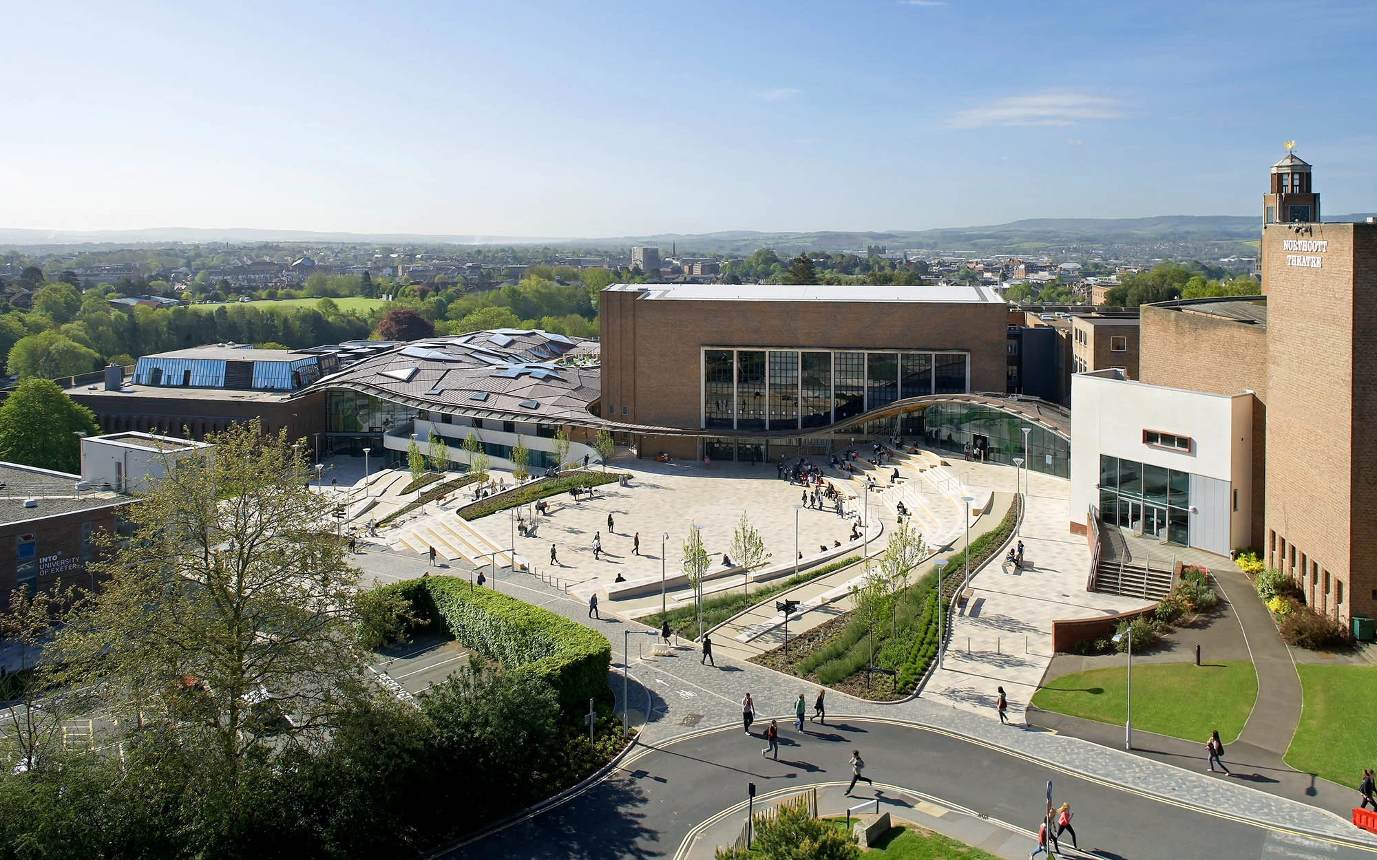 aerial view of the Forum University of Exeter
