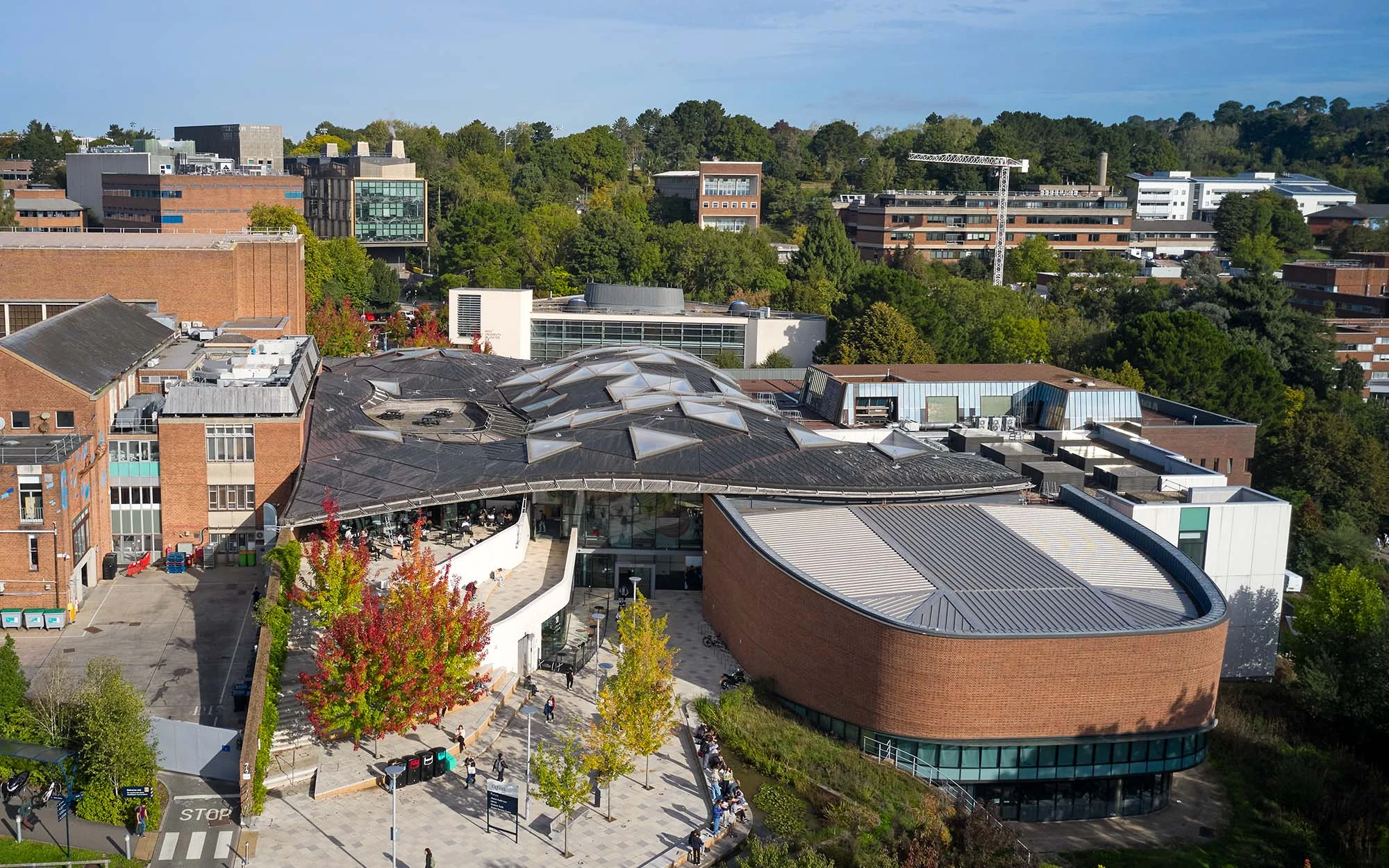 aerial view of the Forum University of Exeter