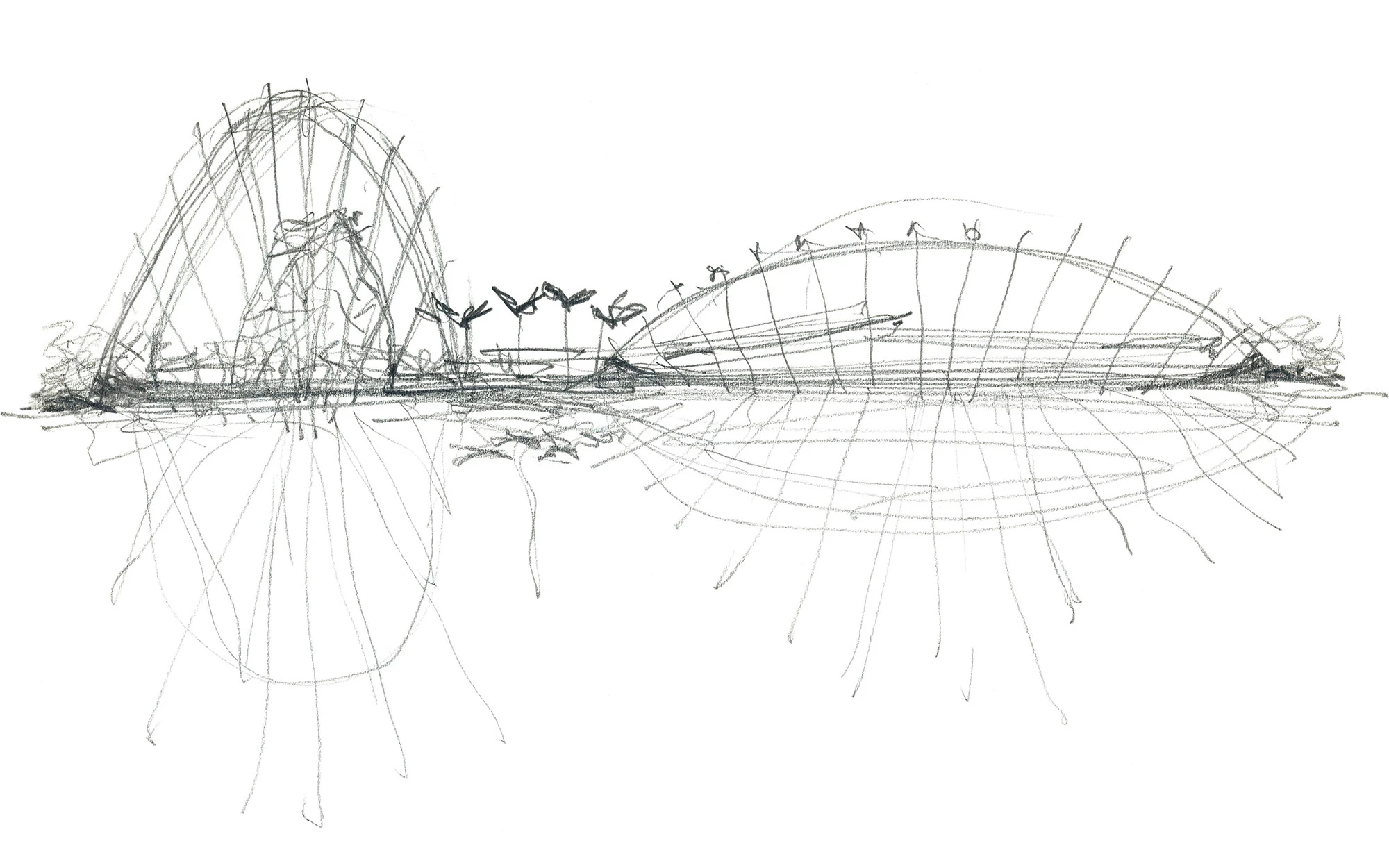Concept sketch of Gardens by the Bay