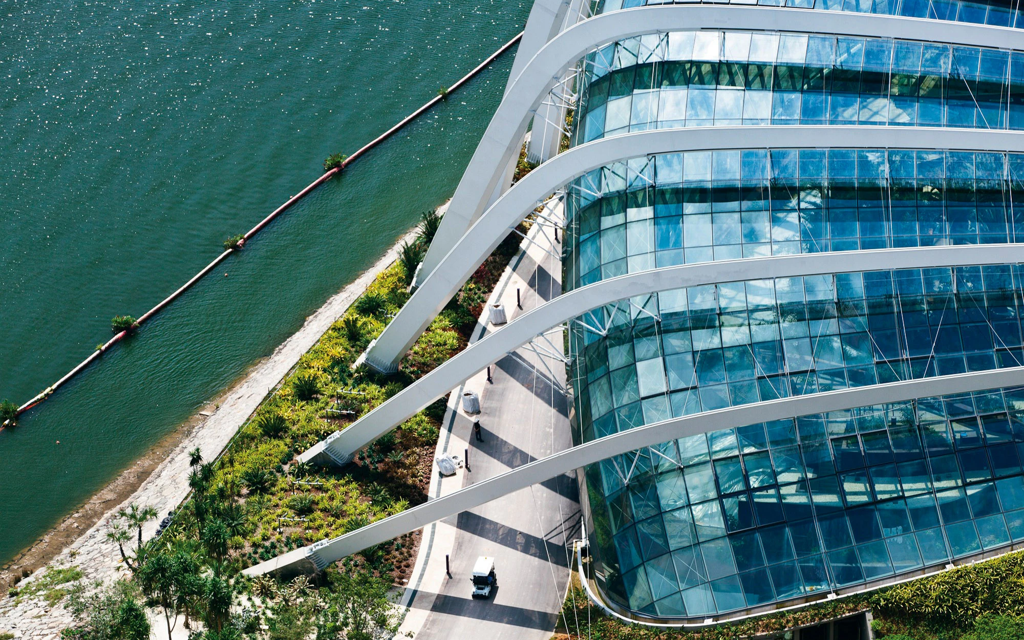 Aerial of Gardens by the Bay