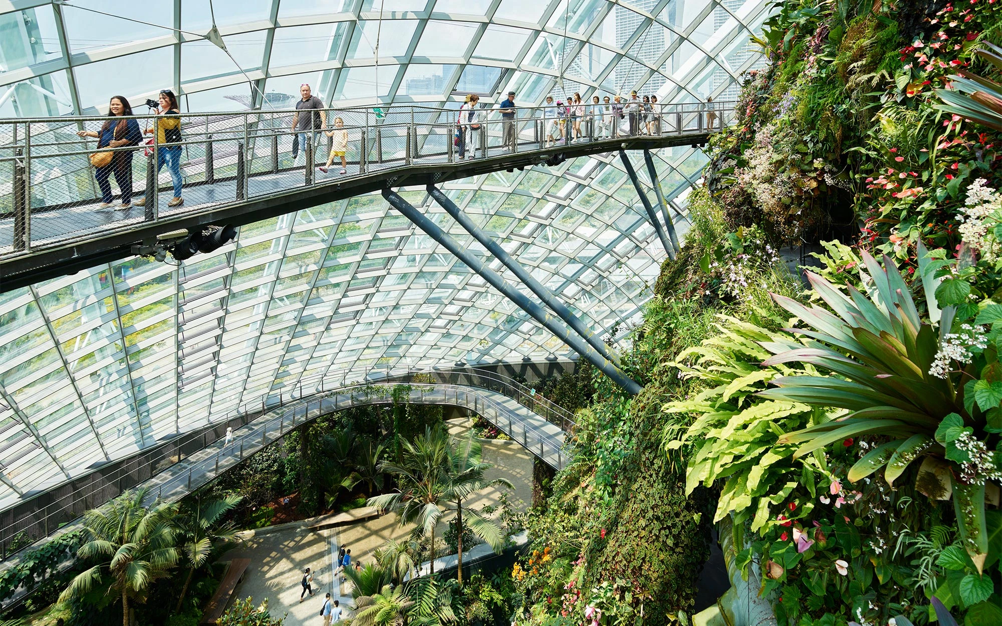 Interior walkway Gardens by the Bay