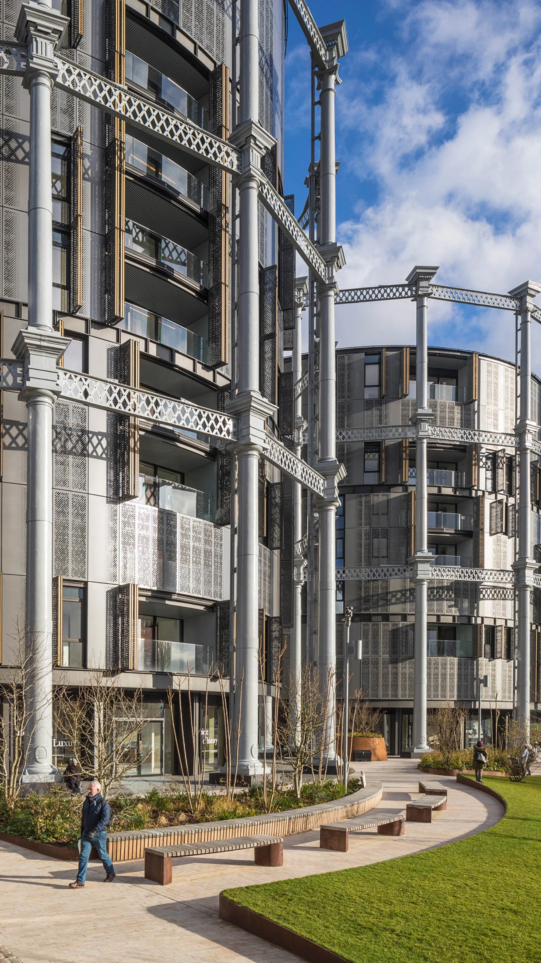 WilkinsonEyre — Exterior of gasholders