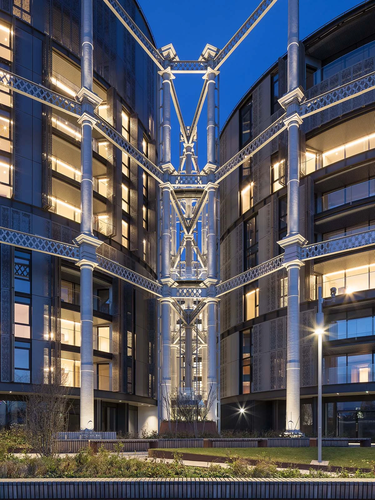Exterior of gasholders