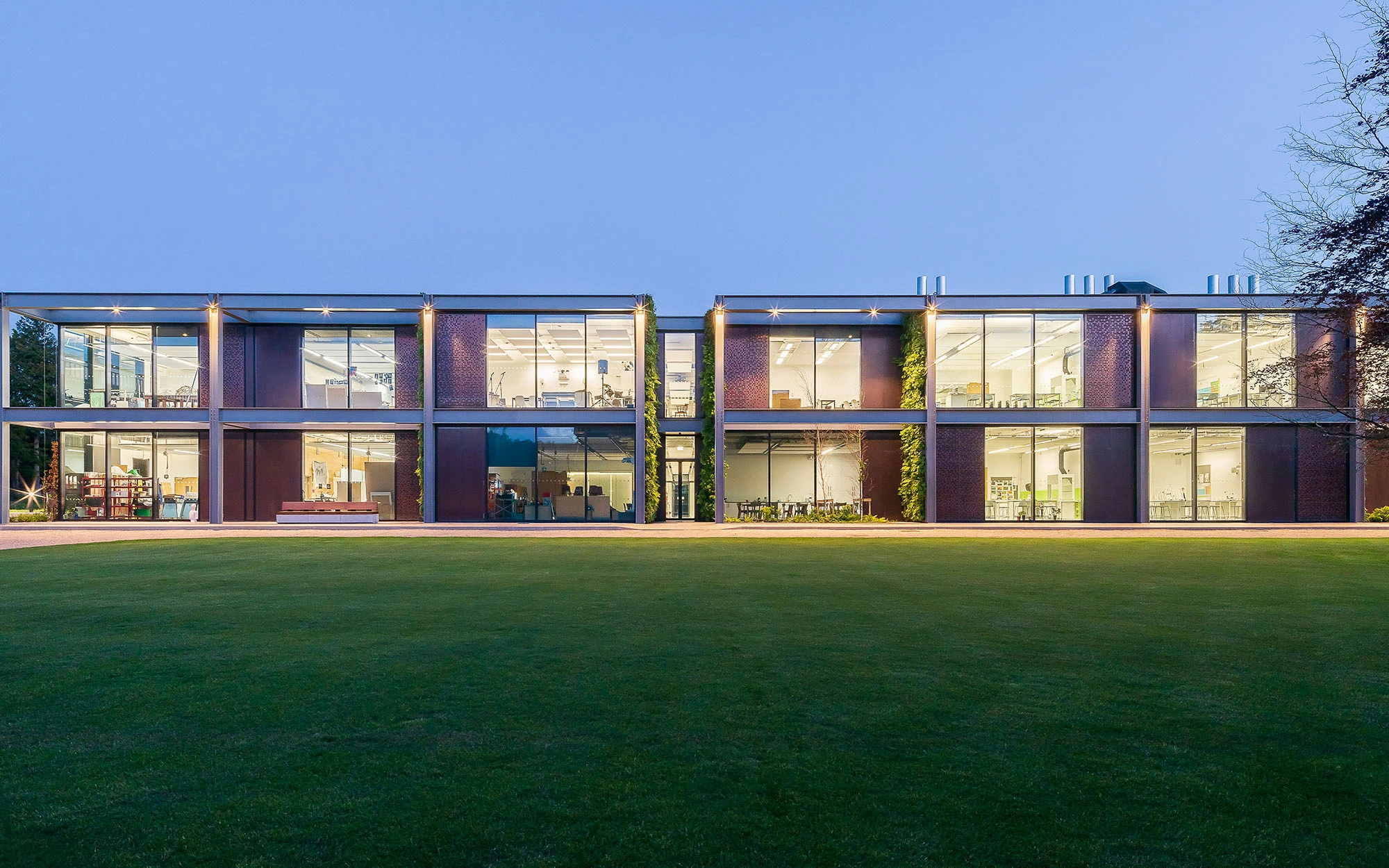 Facade of the Dyson Building at Gresham's School