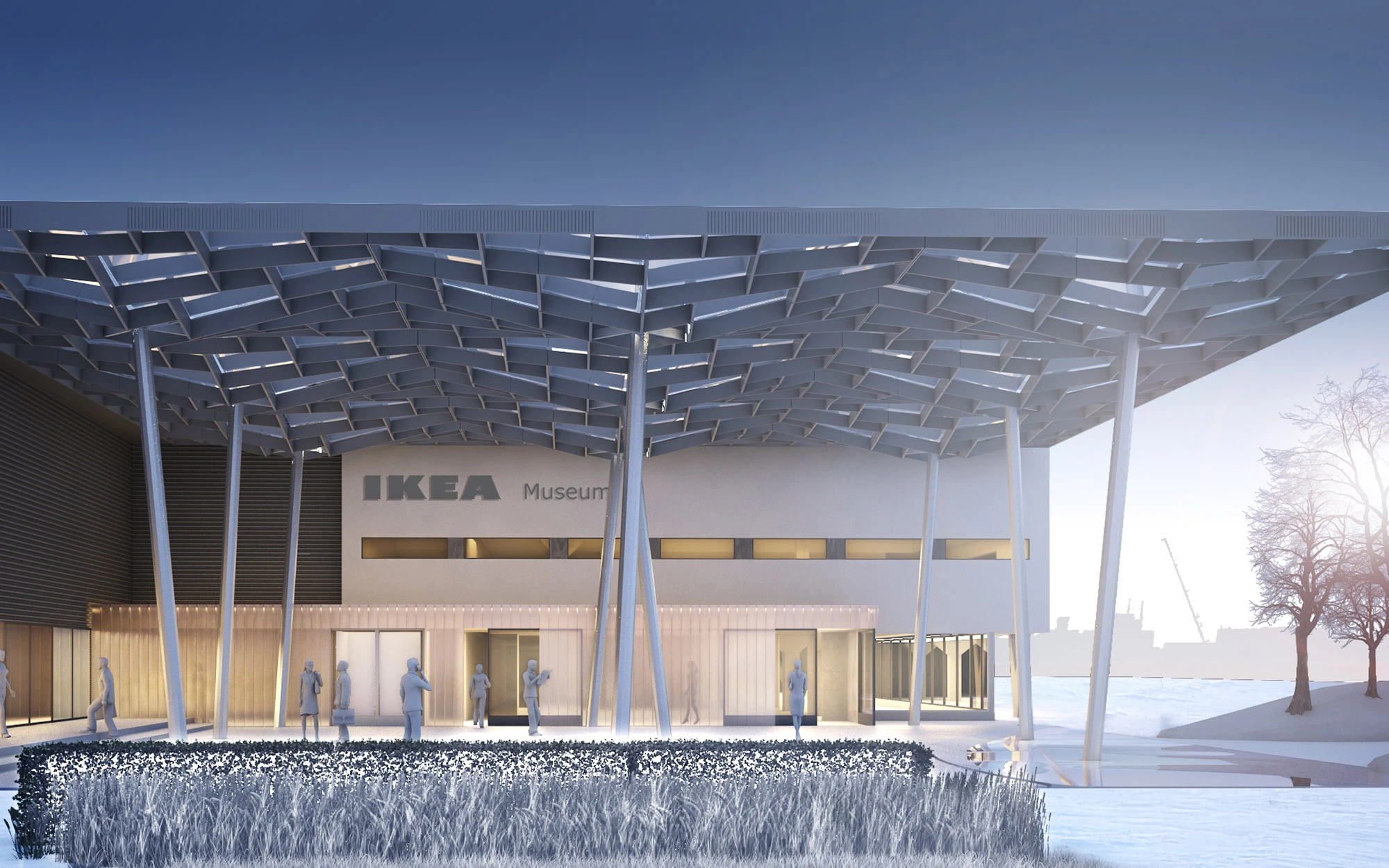 Exterior render of the Ikea Museum