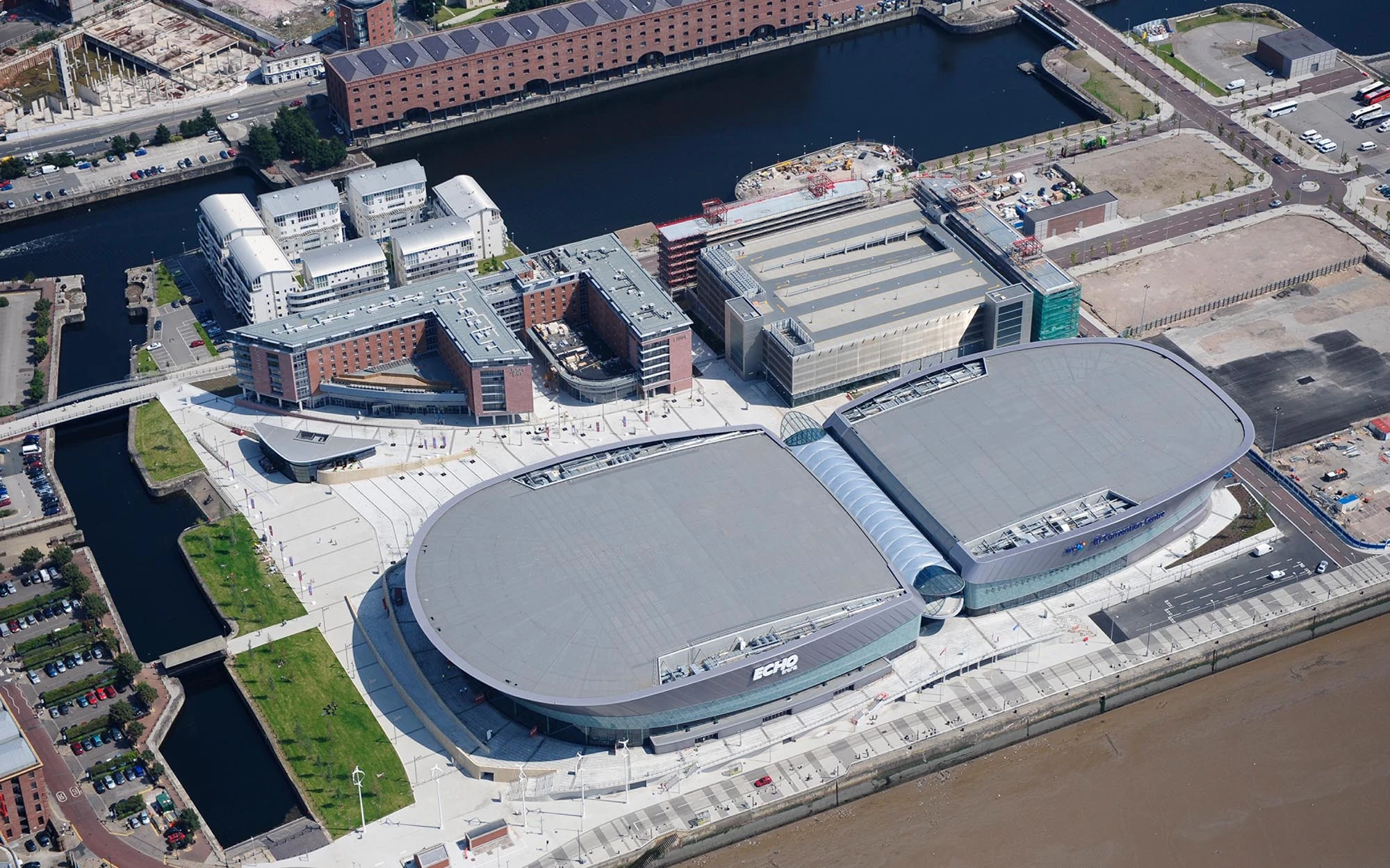 aerial view of Liverpool Arena