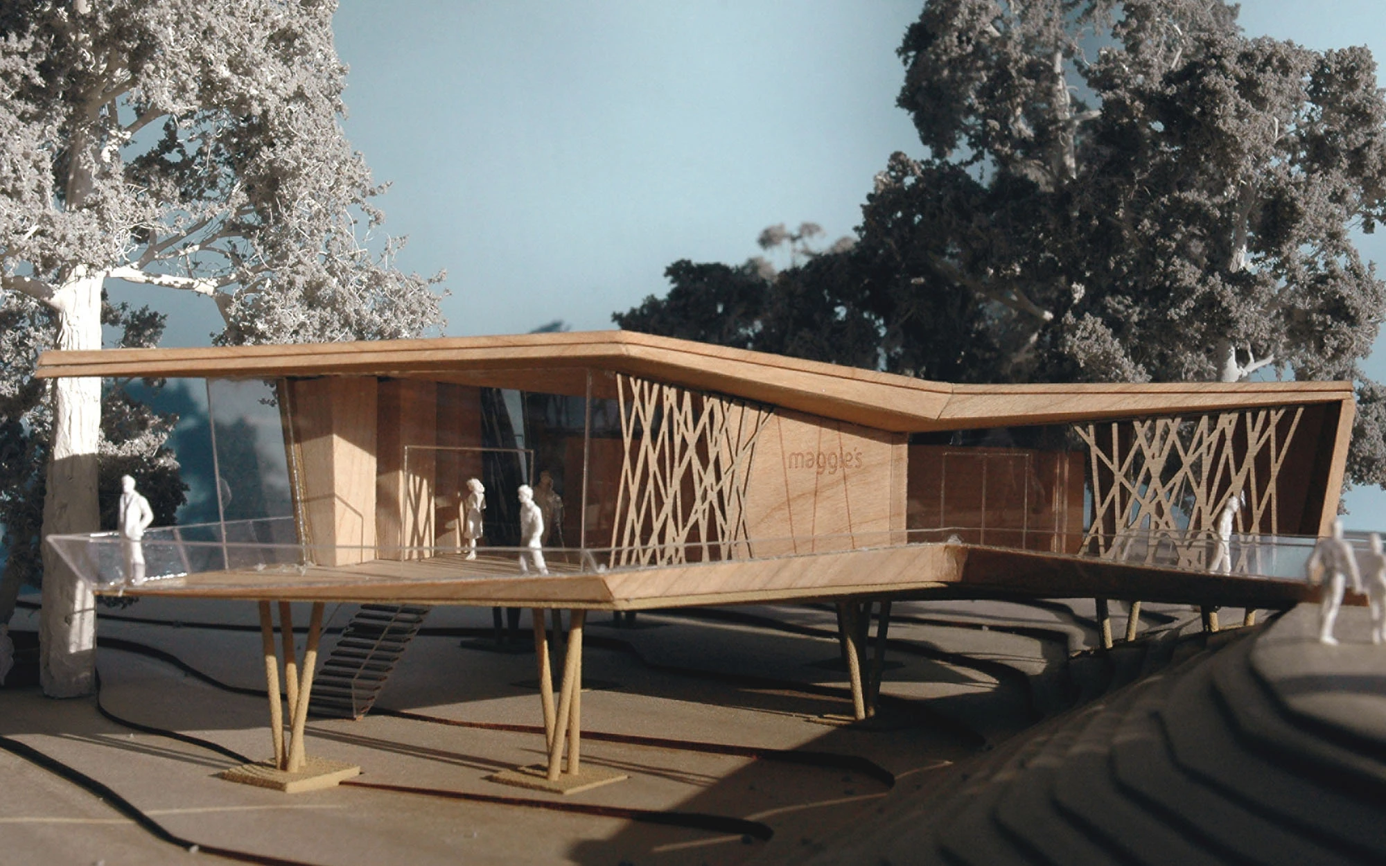 Architectural model of the Maggie Centre Oxford