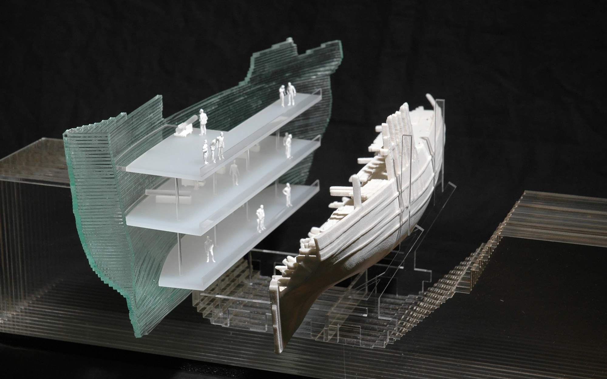 Architectural model of Mary Rose Museum