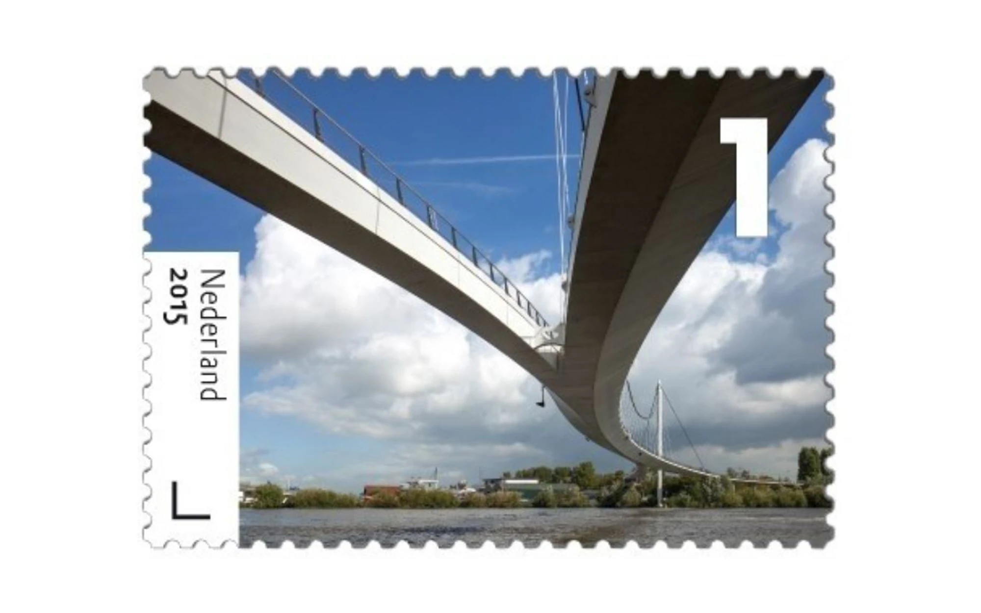 Nesciobrug bridge featured on stamp