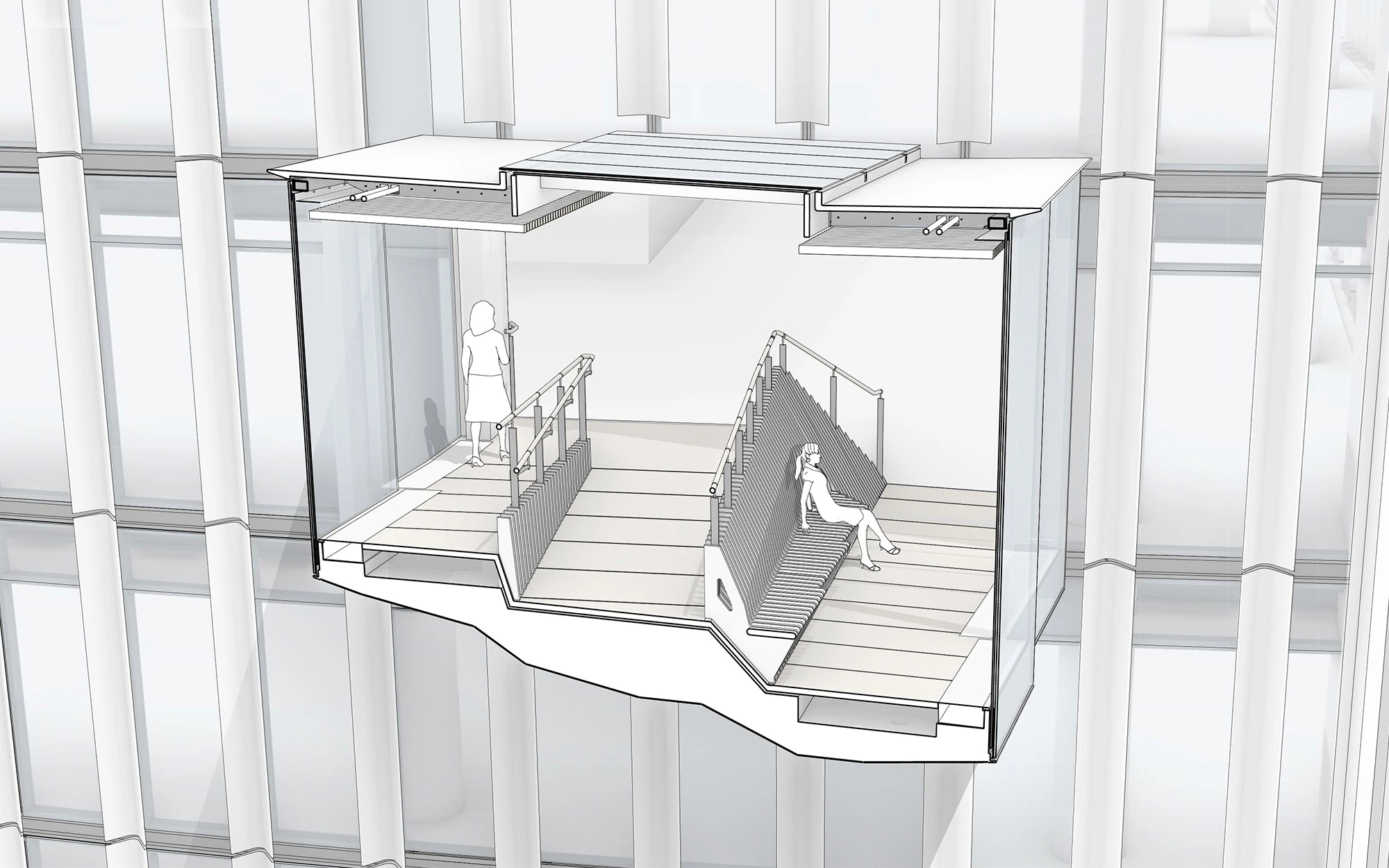Diagram of New Street Square Bridges