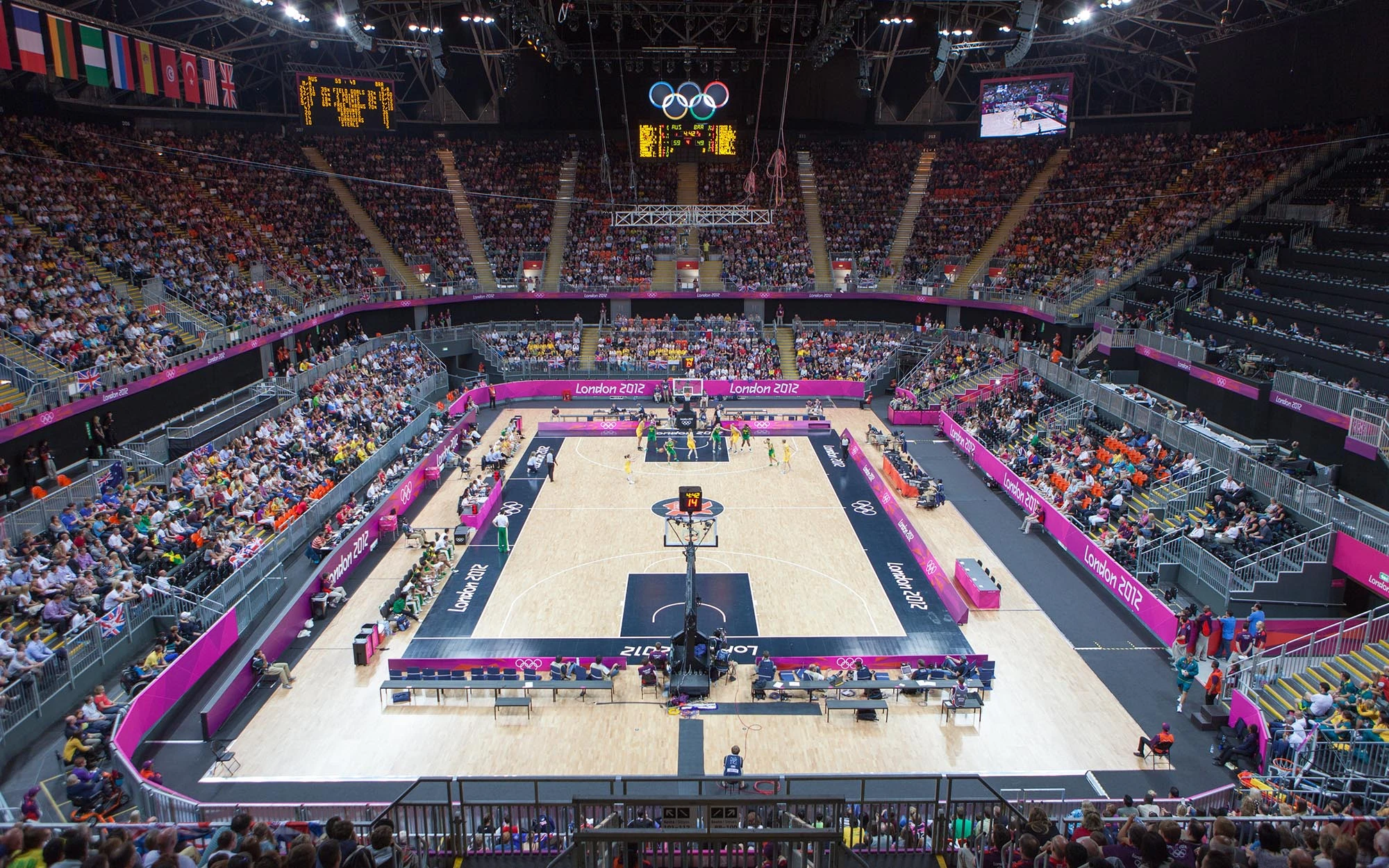 Interior of Olympic Basketball Arena
