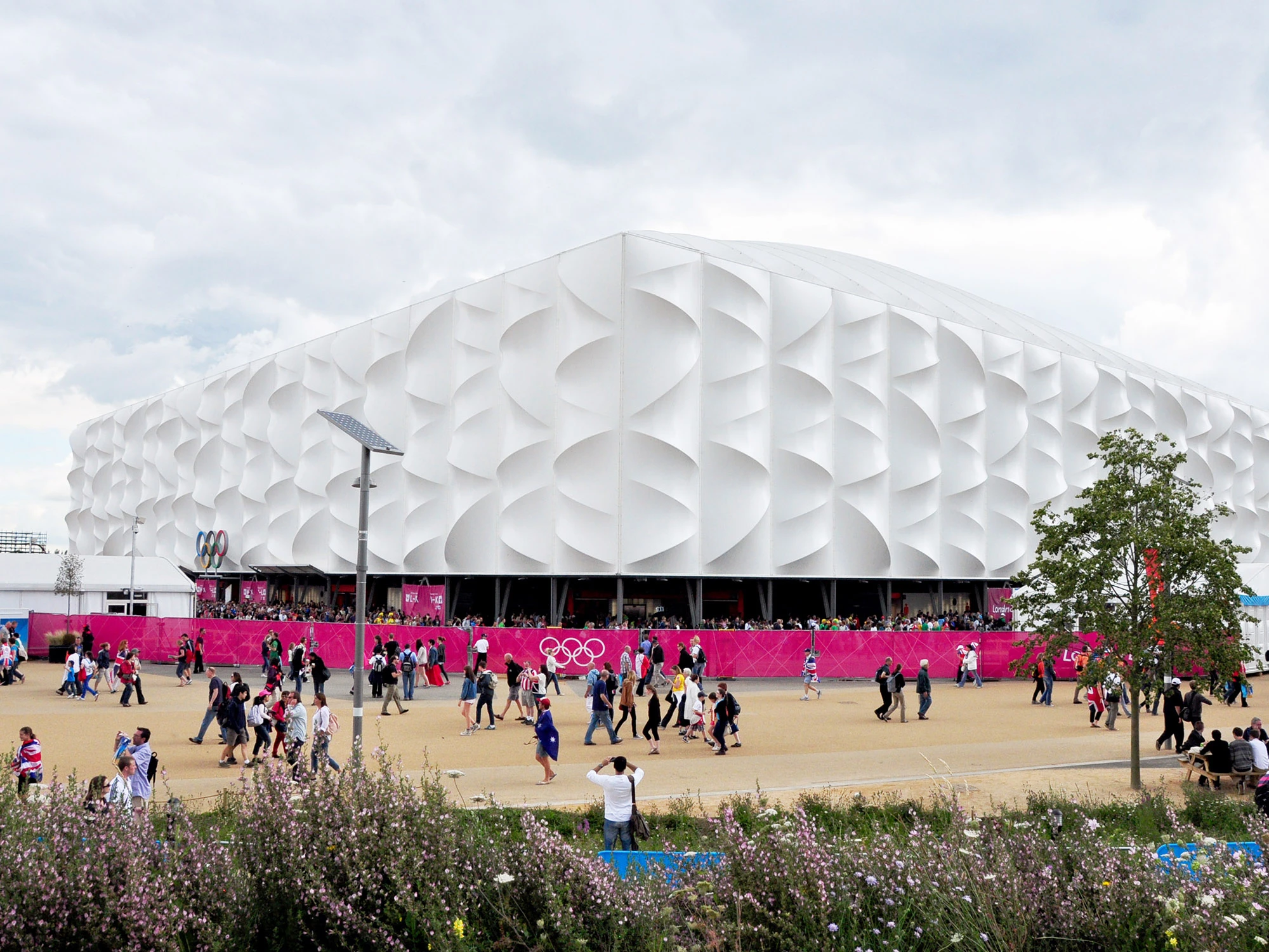 Exterior of Olympic Basketball Arena