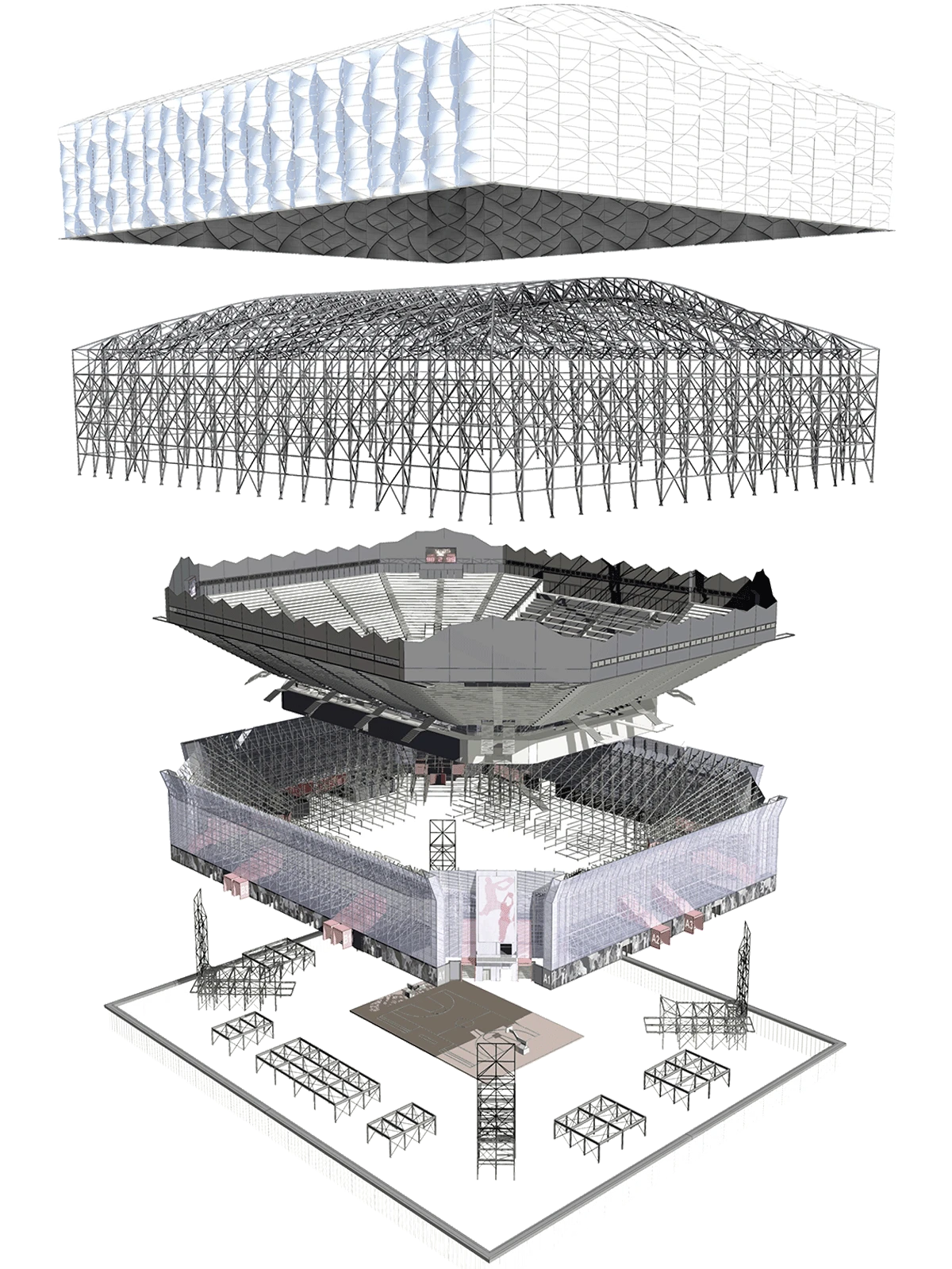 Diagram of Olympic Basketball Arena