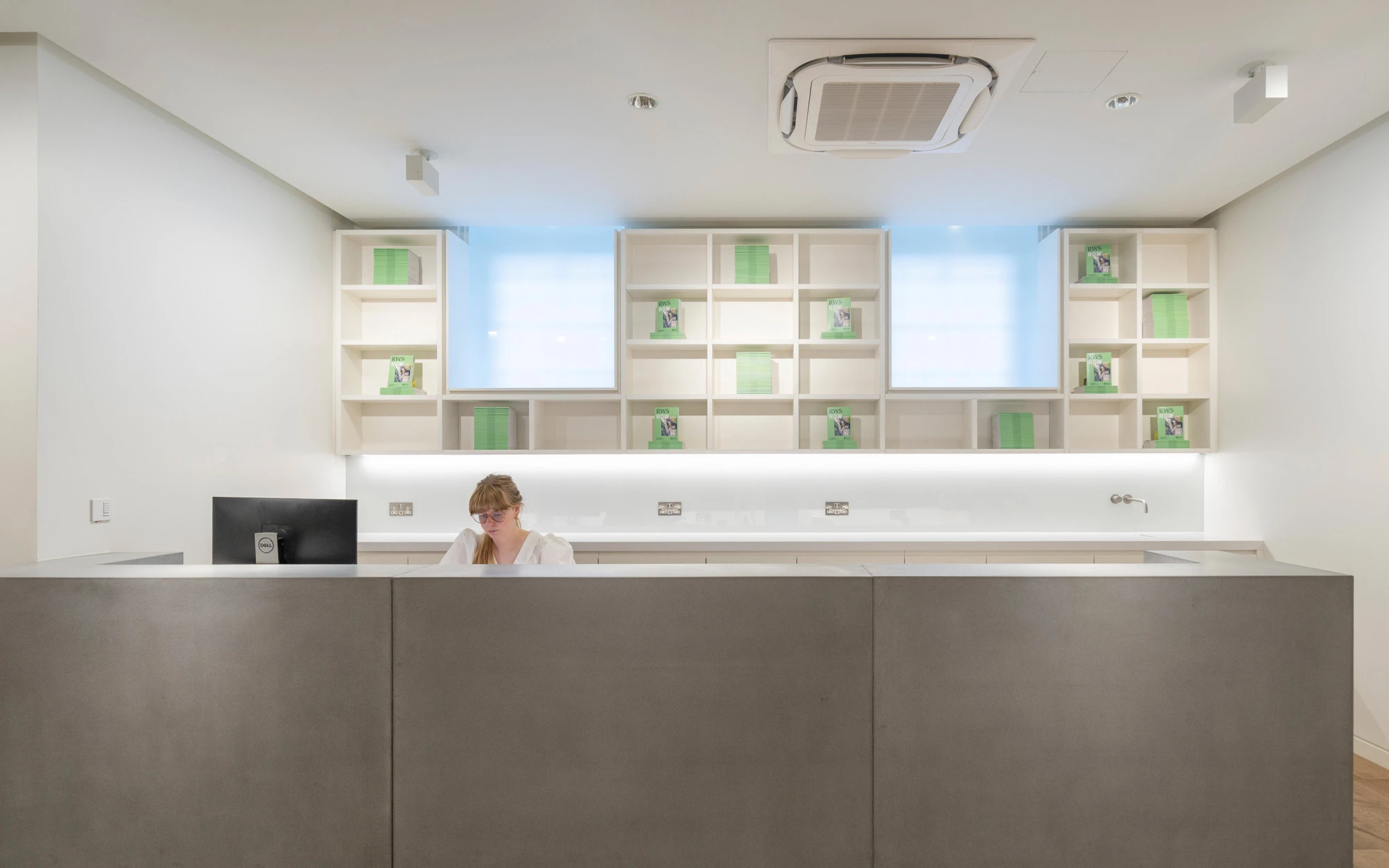 Reception desk at RWS Gallery