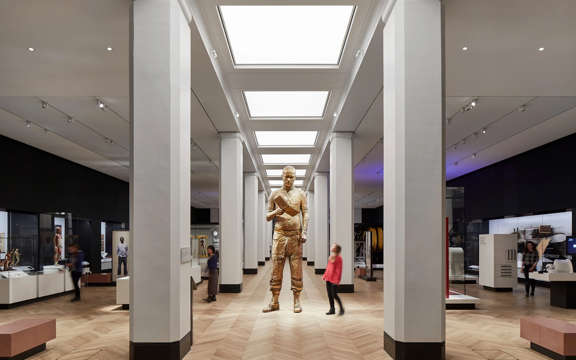 Interior of the medicine galleries at the science museum