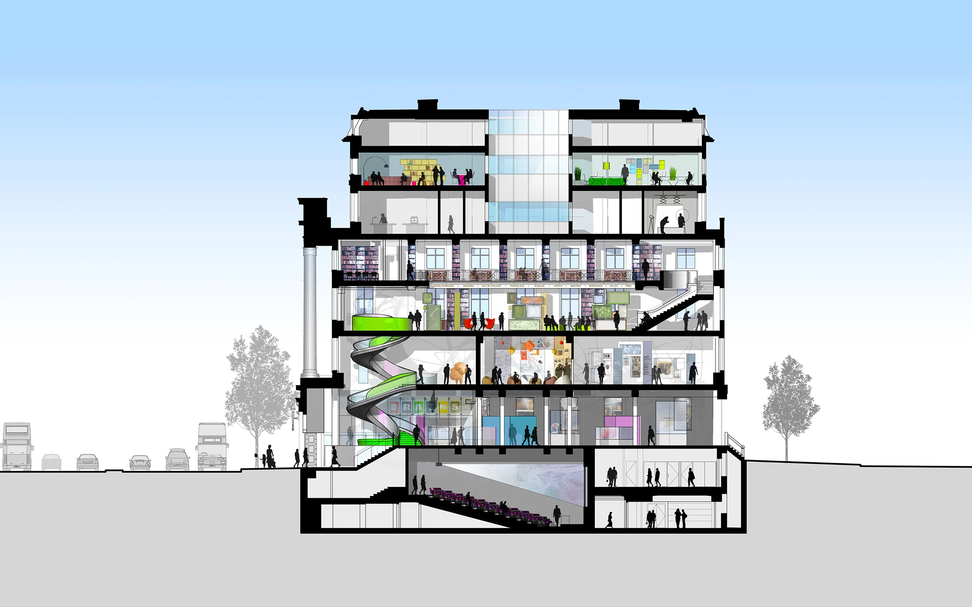 Diagram of the Wellcome Collection