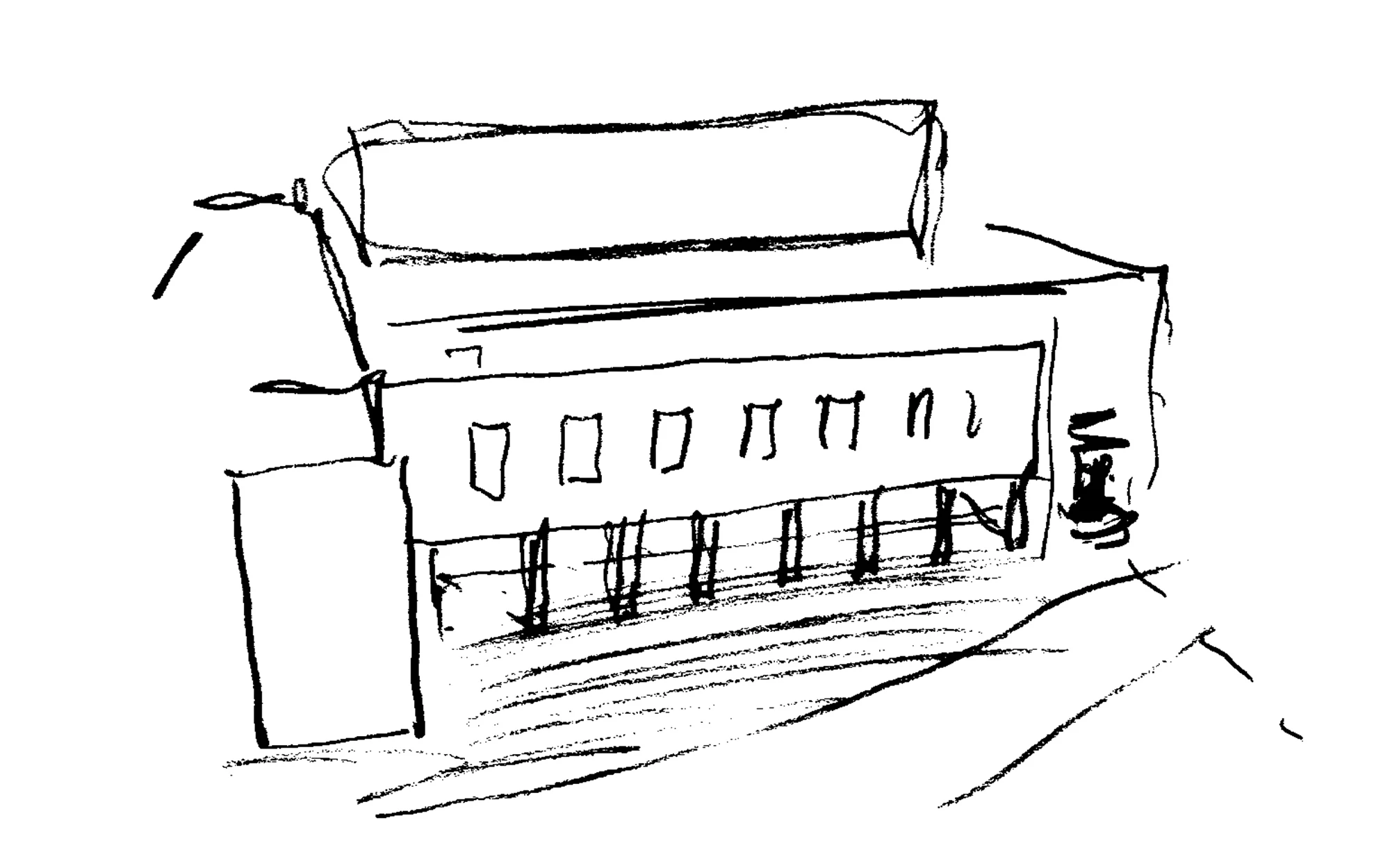 Concept sketch of the Weston Library