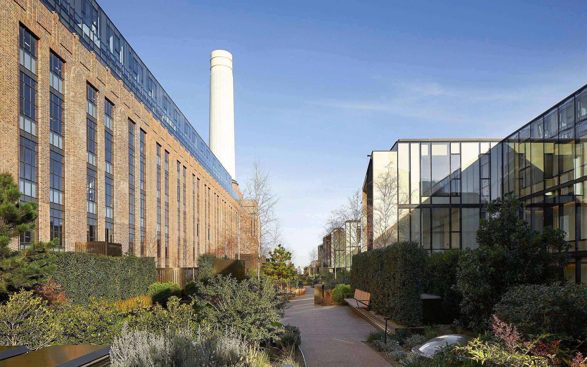 Roof garden at Battersea Power Station